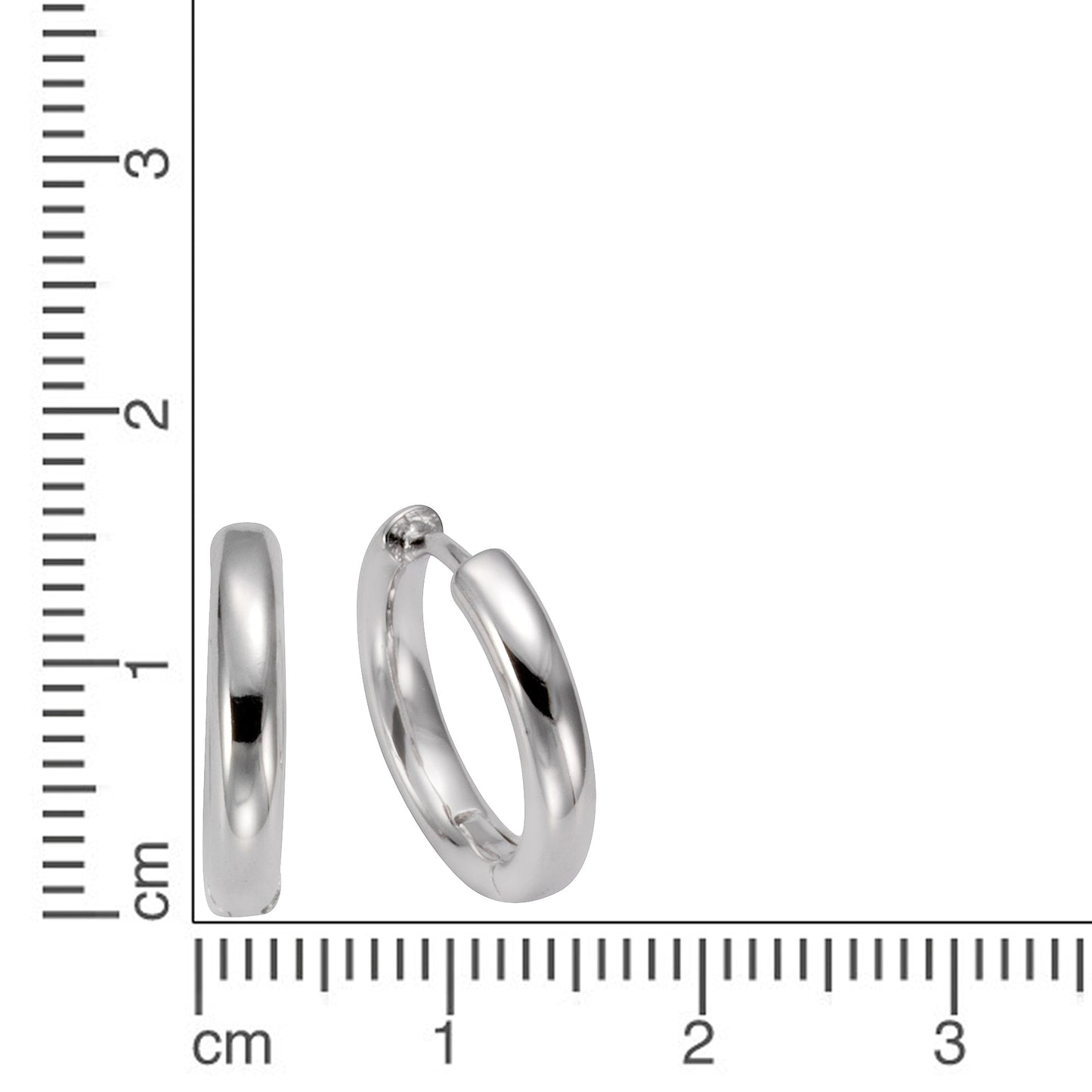 Ohrringe 925/- Sterling Silber rhodiniert 1,6cm