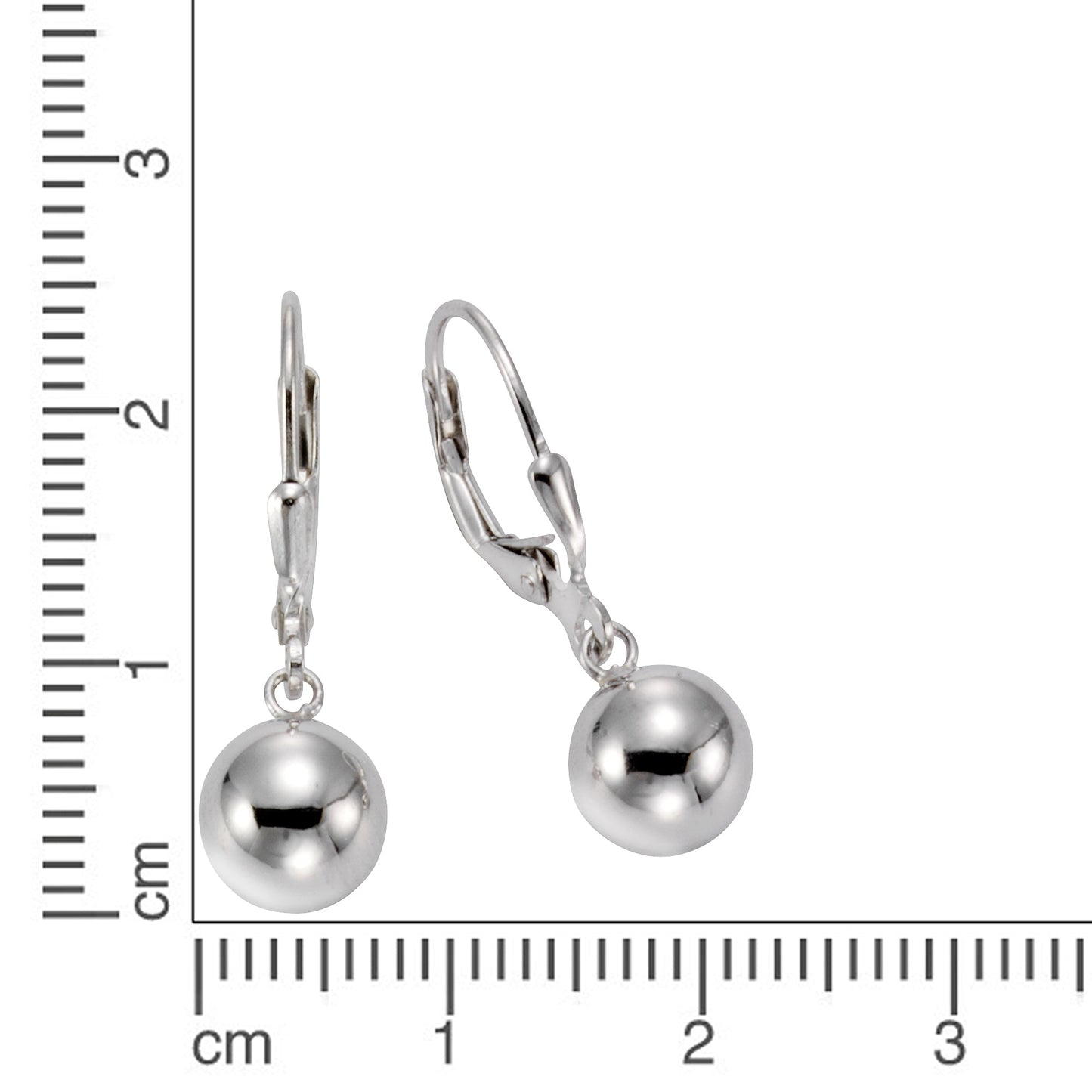Ohrhänger 925/- Sterling Silber rhodiniert 2,5cm