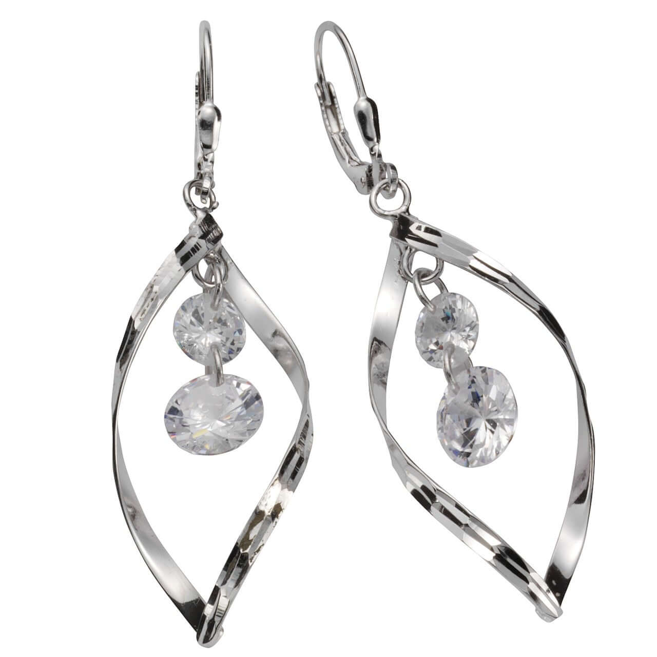 Schmuck Ohrhänger Ohrringe 925er Silber Zirkonia 5,5cm, 1 Paar günstig kaufen