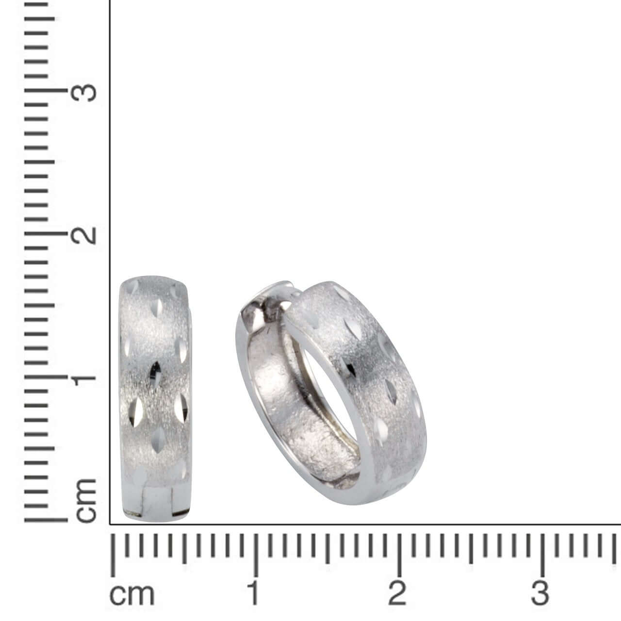 Schmuck Klappcreolen Ohrringe Damen 925 Silber diamantiert 0,45cm, 1 Paar günstig kaufen