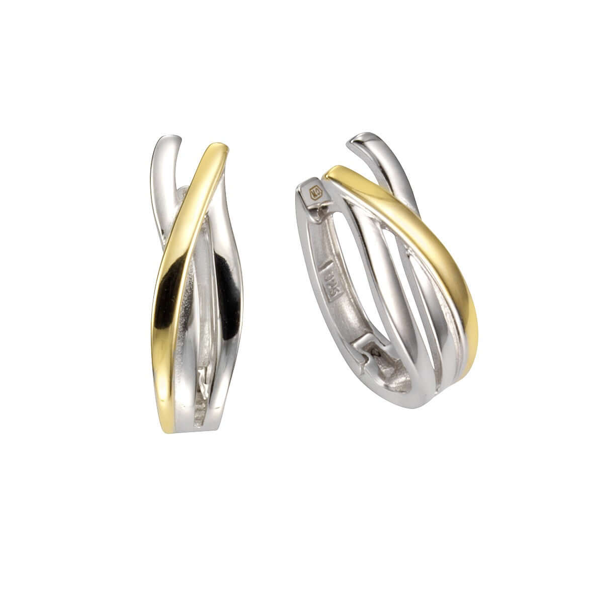 Schmuck Klappcreolen Ohrringe Damen 925 Silber vergoldet 2,3cm, 1 Paar günstig kaufen