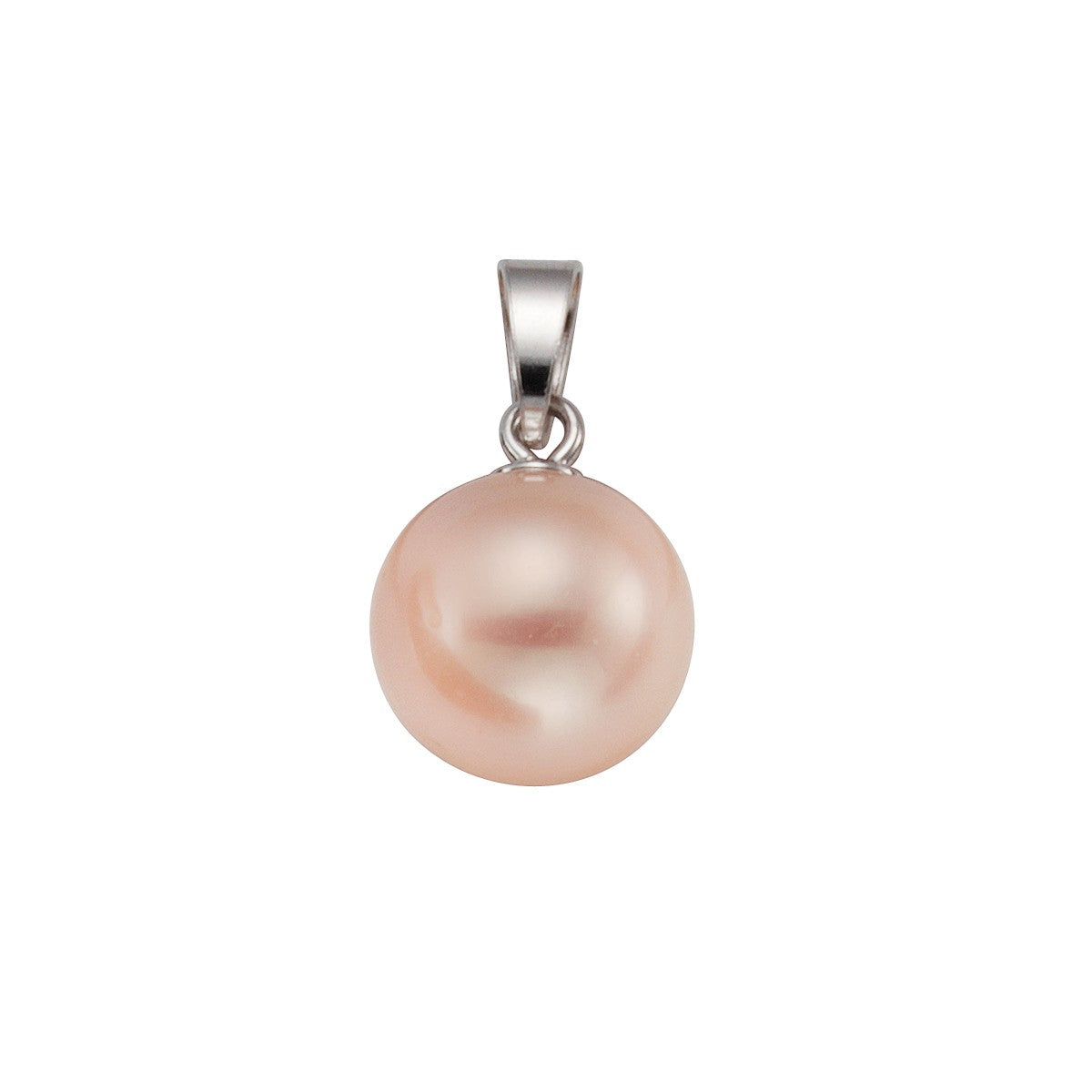Schmuck Halsketten-Anhänger Damen 925 Silber rhodiniert Süßwasserzuchtperle natur-pink 1,4cm günstig kaufen