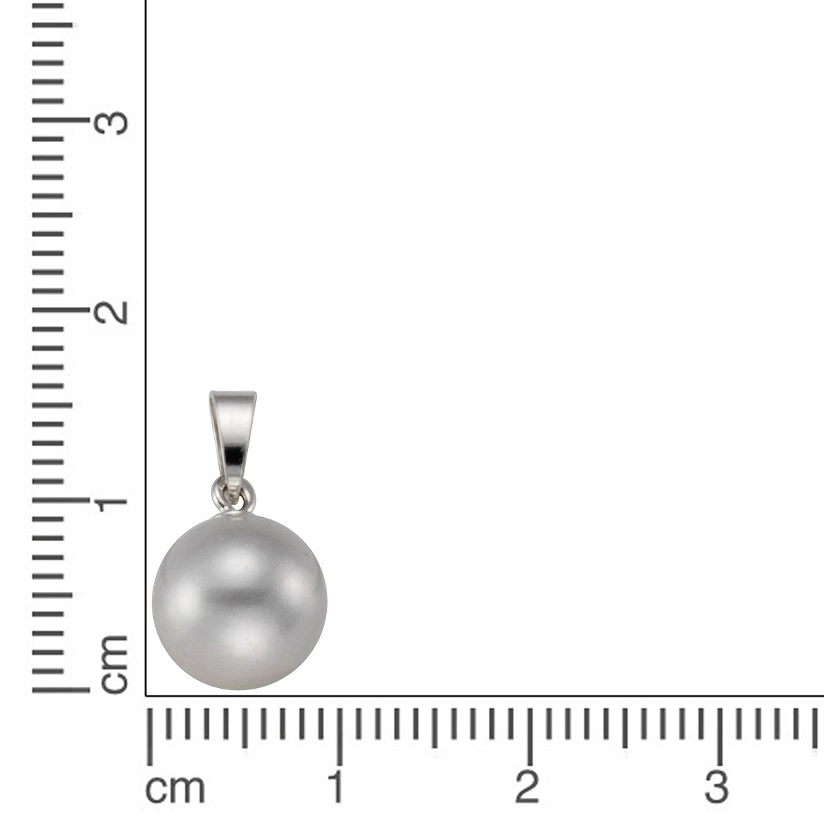 Schmuck Halsketten-Anhänger Damen 925 Silber rhodiniert Süßwasserzuchtperle grau 1,4cm günstig kaufen