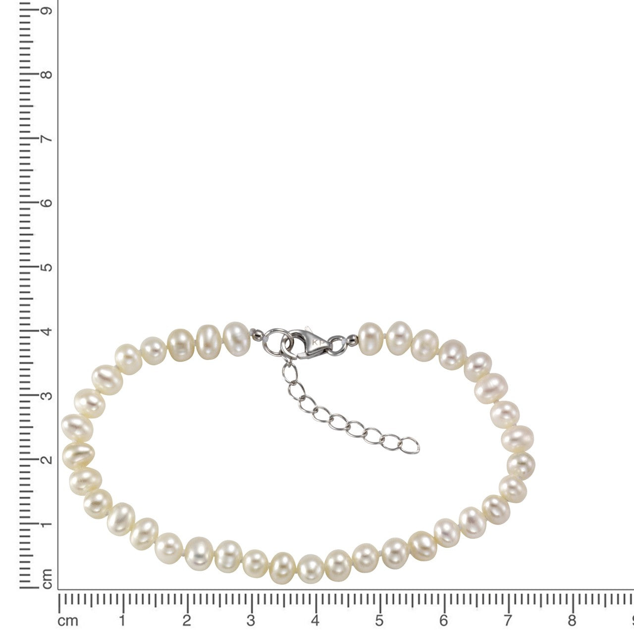 Schmuck Perlenarmband Damen 925 Silber rhodiniert mit Süßwasserzuchtperlen in weiß 19+3cm günstig kaufen