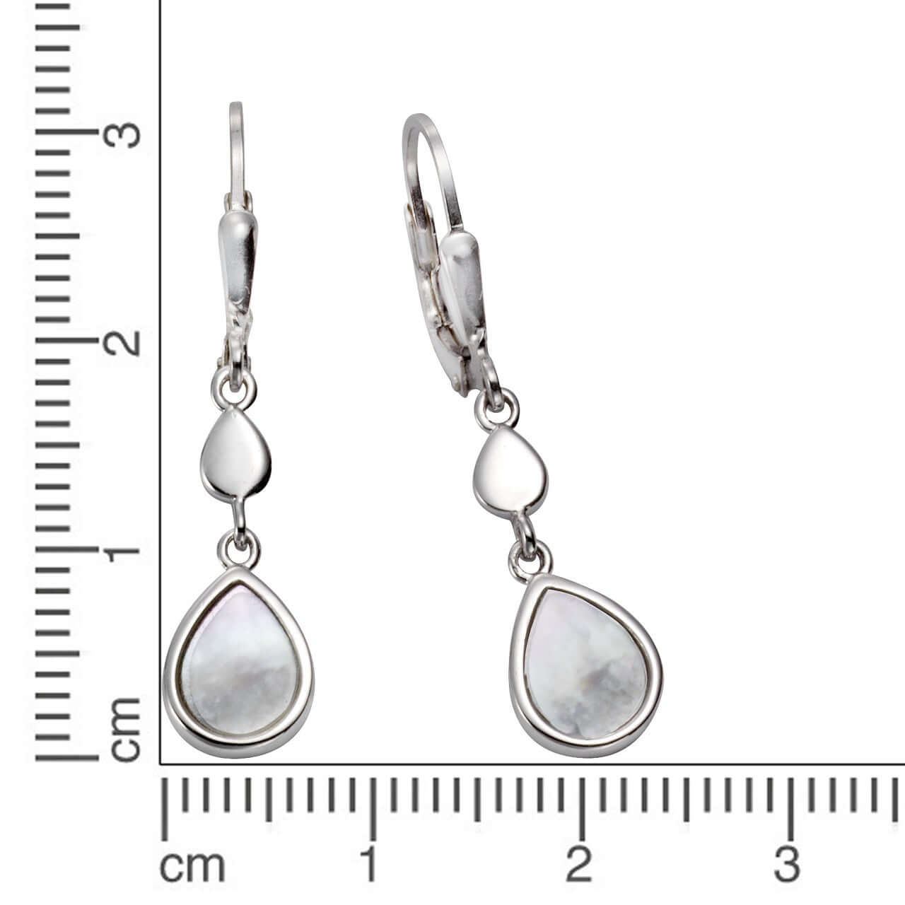 Schmuck Ohrhänger Ohrringe 925er Silber Perlmutt Tropfen 3,5cm, 1 Paar günstig kaufen