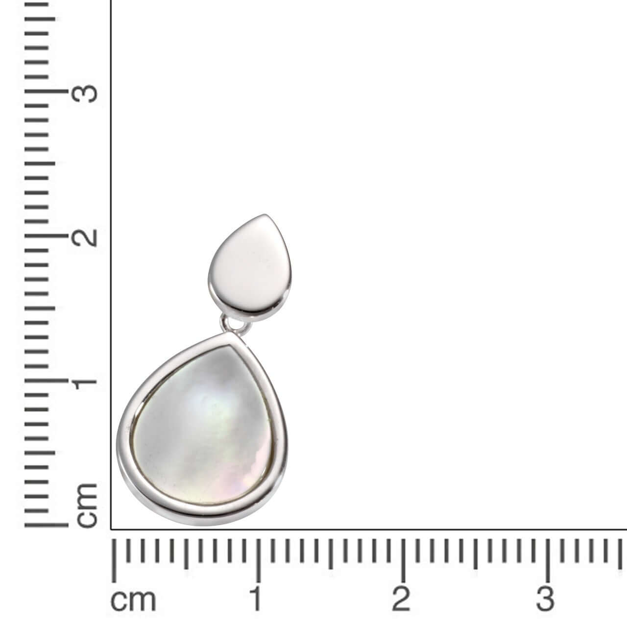 Schmuck Halsketten-Anhänger Damen 925 Silber Perlmutt Tropfen 2,2cm günstig kaufen