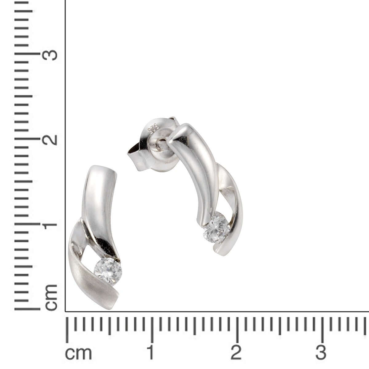 Schmuck Ohrstecker Damen Silber 925 Zirkonia 1,5cm, 1 Paar günstig kaufen