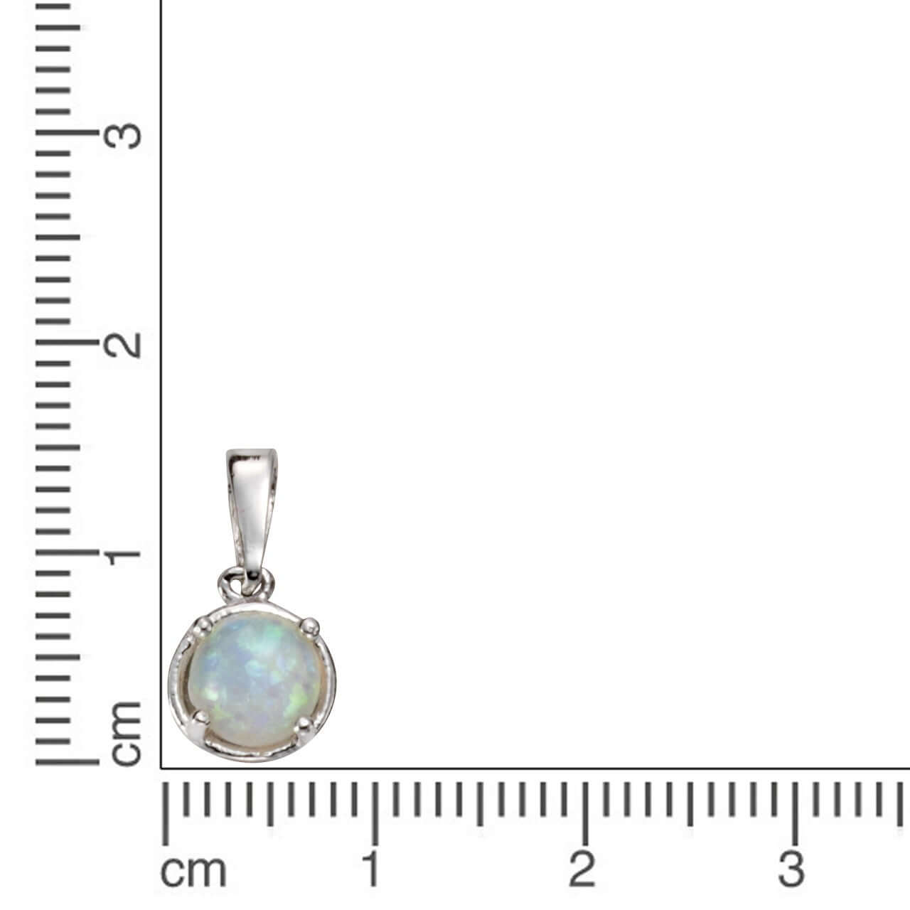 Schmuck Halsketten-Anhänger Damen 925er Sterling Silber synth. Opal 1,45cm günstig kaufen