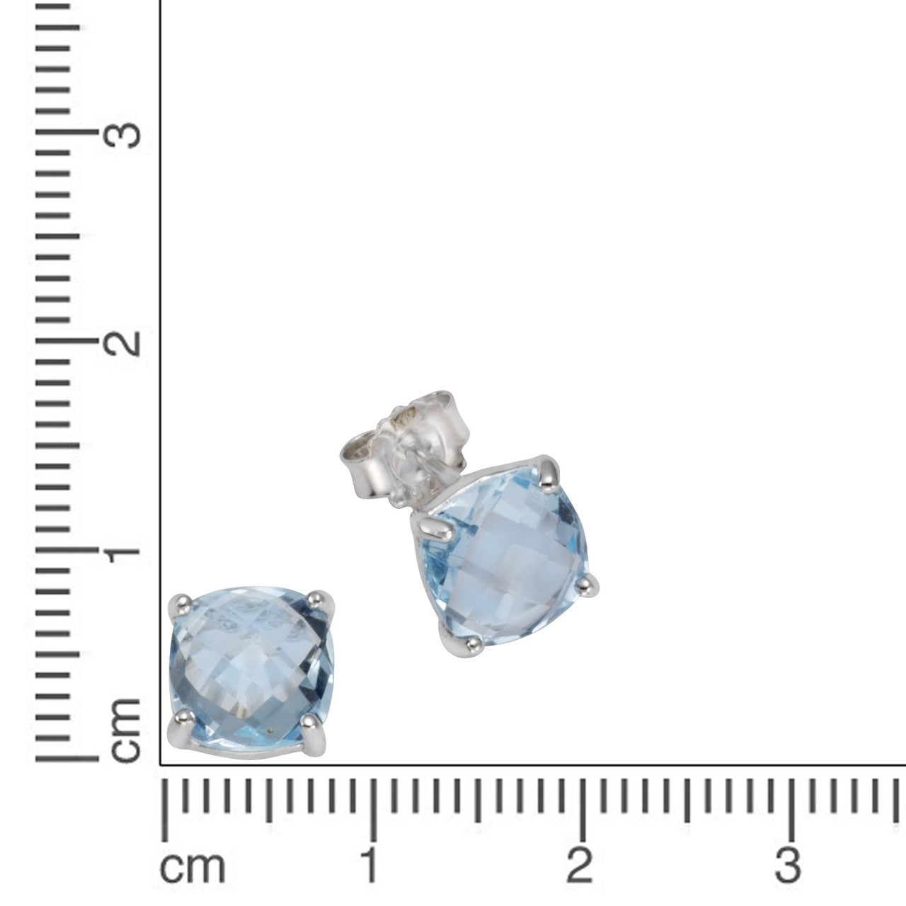 Schmuck Ohrstecker Damen 925er Sterling Silber Blautopas 0,8cm, 1 Paar günstig kaufen
