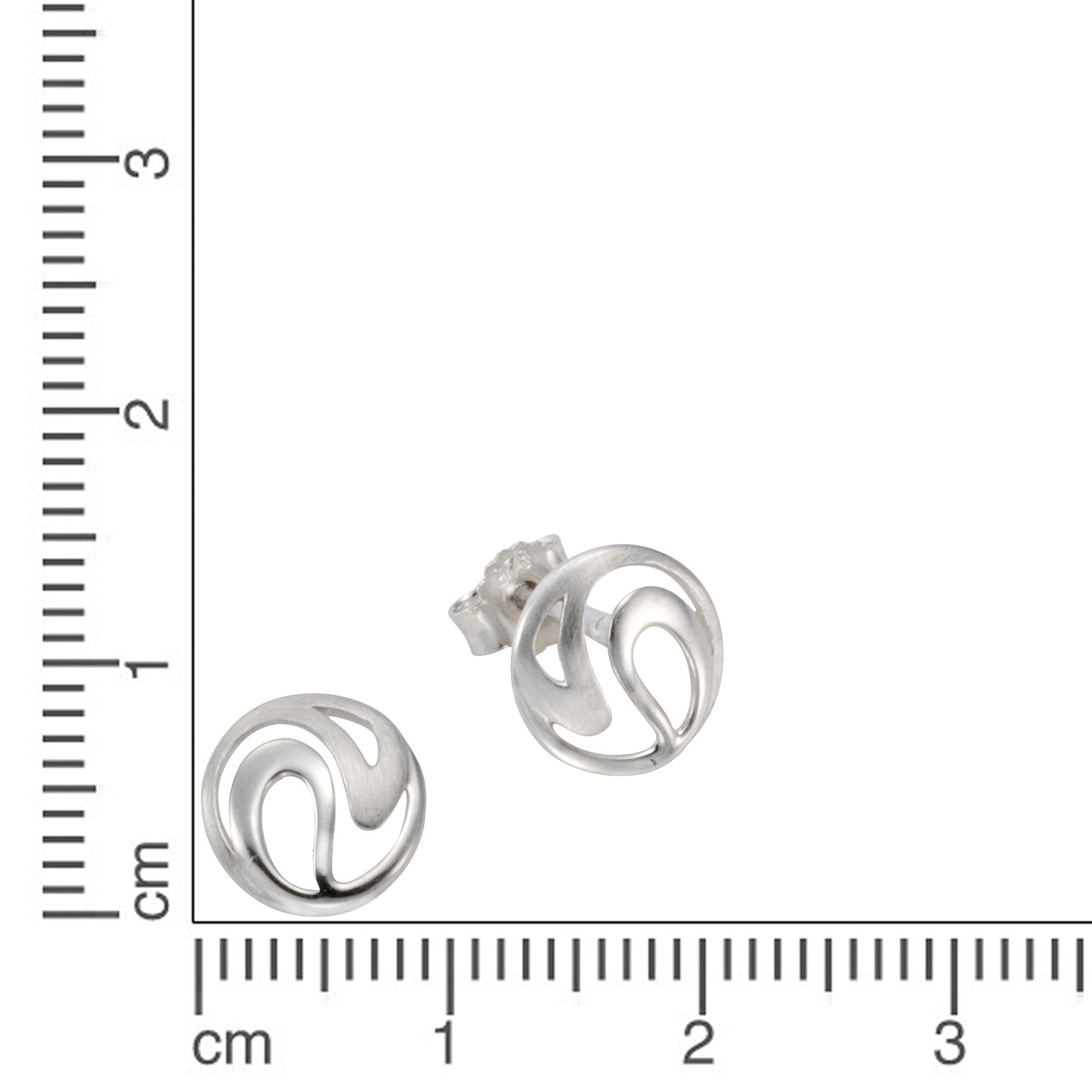 Ohrstecker 925/- Sterling Silber rhodiniert 0,8cm