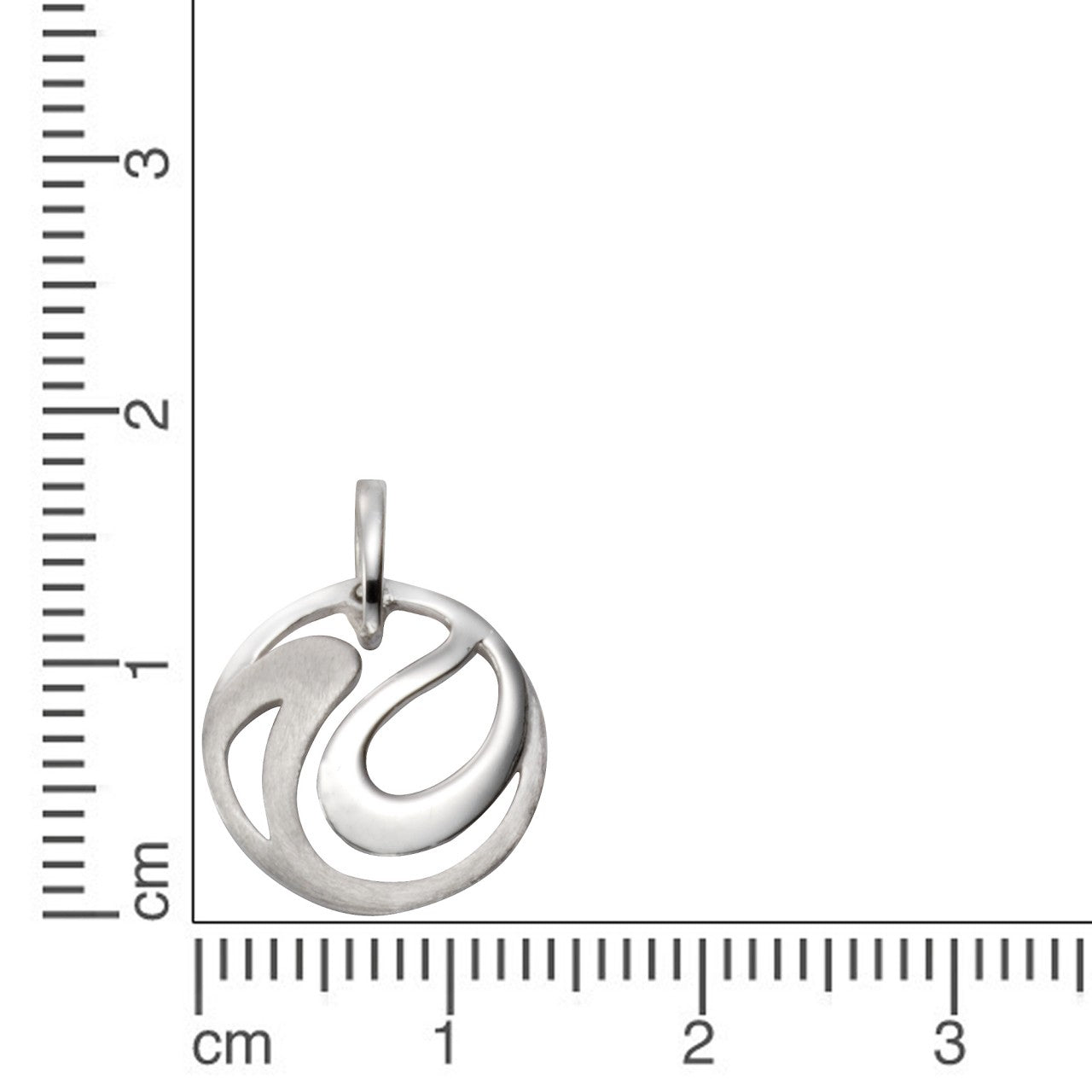 Schmuck Halsketten-Anhänger Damen 925er Sterling Silber rhodiniert 1,7cm günstig kaufen