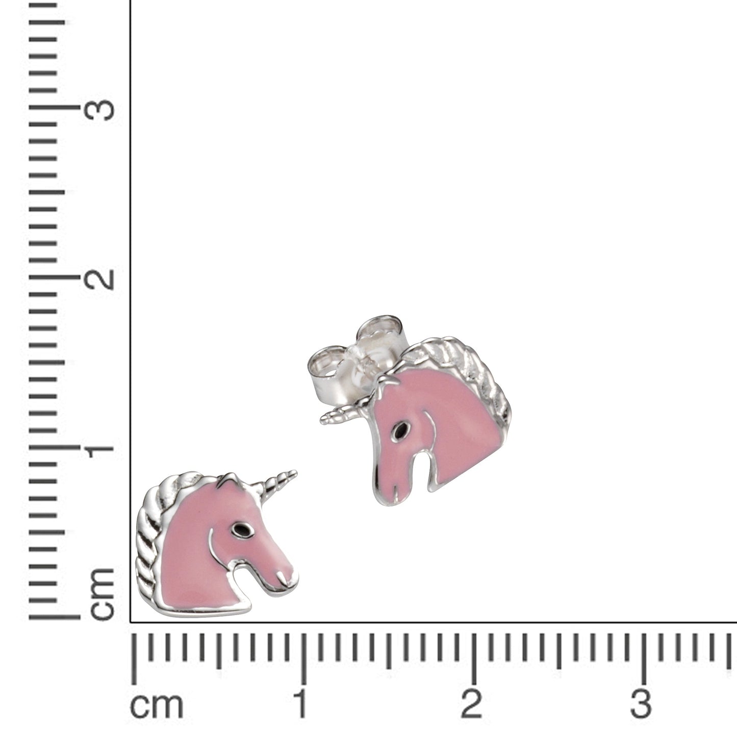 Ohrstecker 925/- Sterling Silber rhodiniert 0,8cm