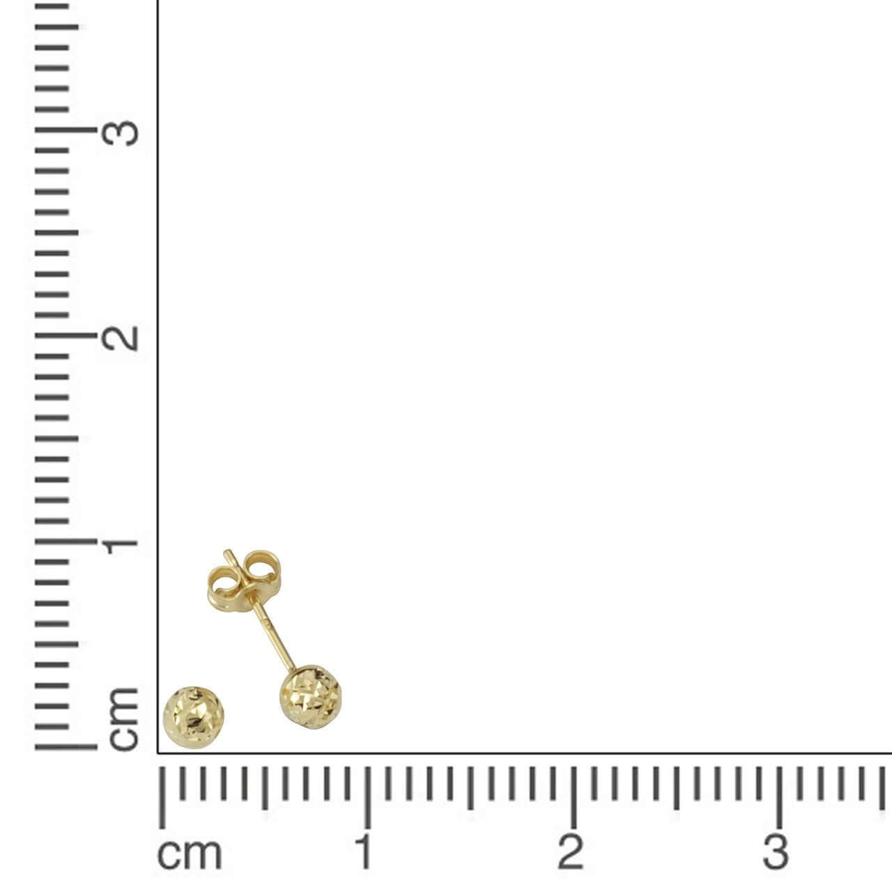 Schmuck Ohrstecker Damen 375 Gold 4mm Durchmesser 1,2cm, 1 Paar günstig kaufen