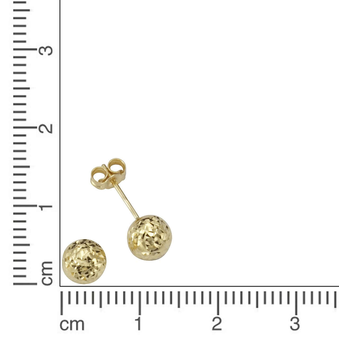 Schmuck Ohrstecker Damen 375 Gold 6mm Durchmesser 1,2cm, 1 Paar günstig kaufen