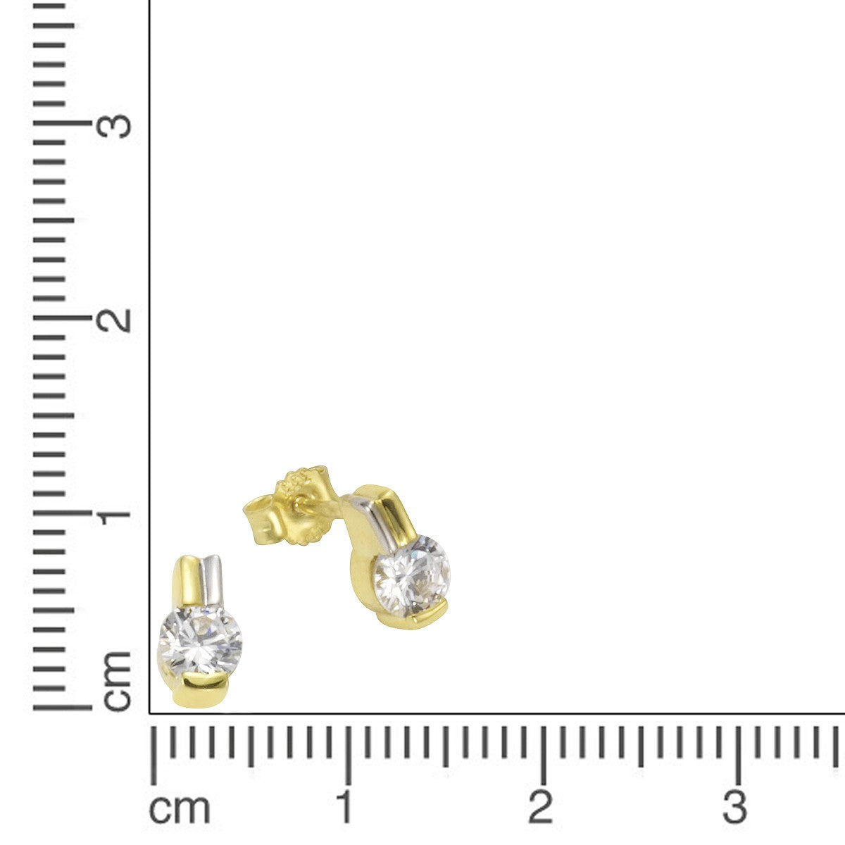 Schmuck Ohrstecker Damen 333er Gelbgold Zirkonia 0,7cm, 1 Paar günstig kaufen