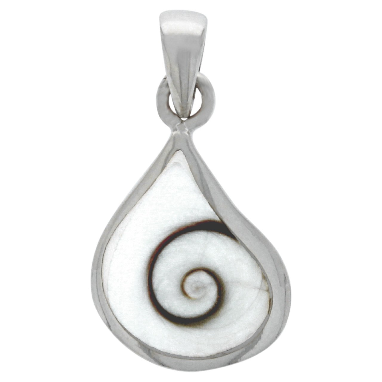 Schmuck Halsketten-Anhänger Damen 925 Silber mit Muschel weiß 2,3cm günstig kaufen