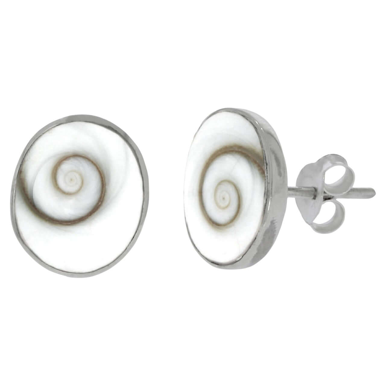 Schmuck Ohrstecker Damen 925 Silber Muschel weiß 1,2cm, 1 Paar günstig kaufen