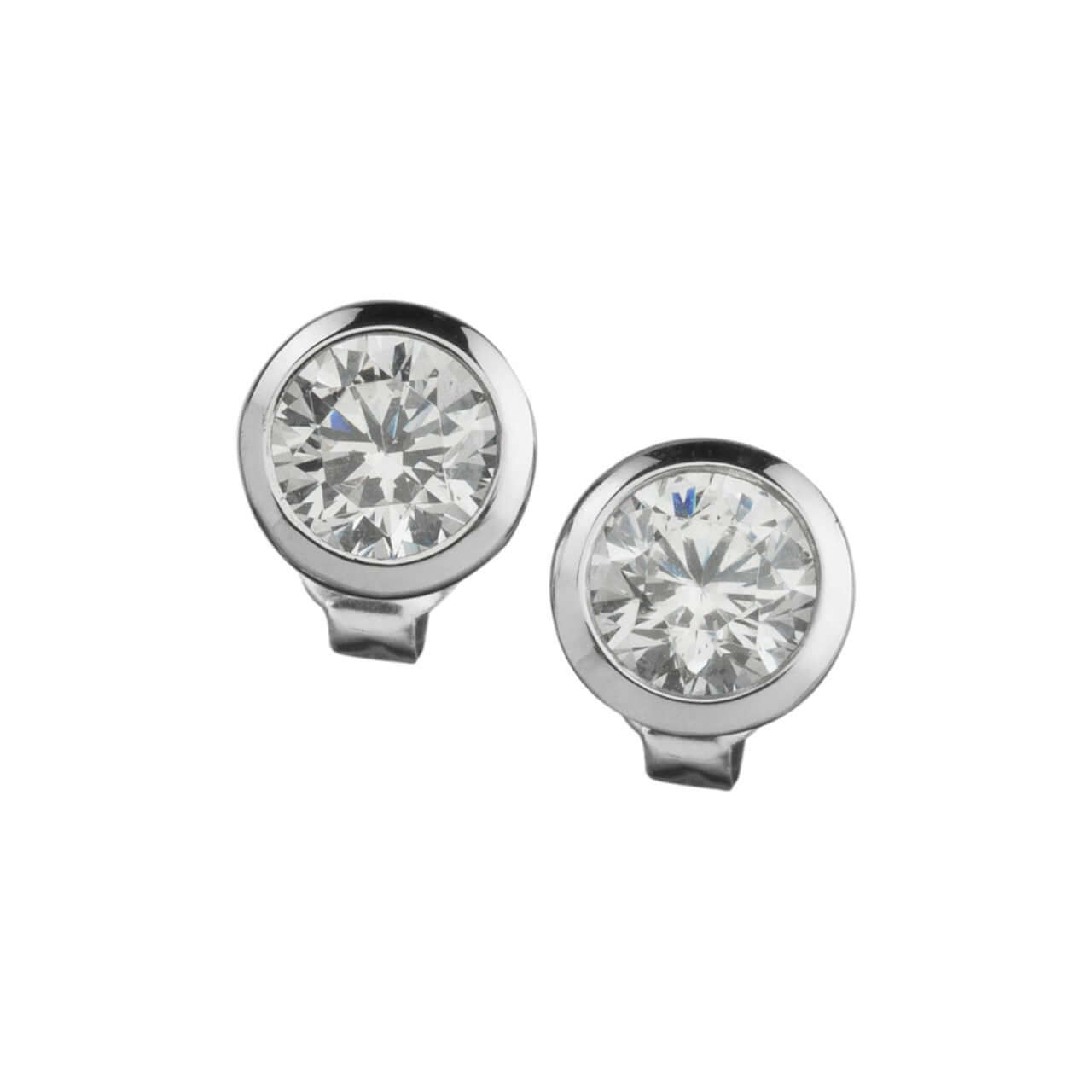 Schmuck Ohrstecker Damen Silber 925 Zirkonia weiß 0,7cm, 1 Paar günstig kaufen