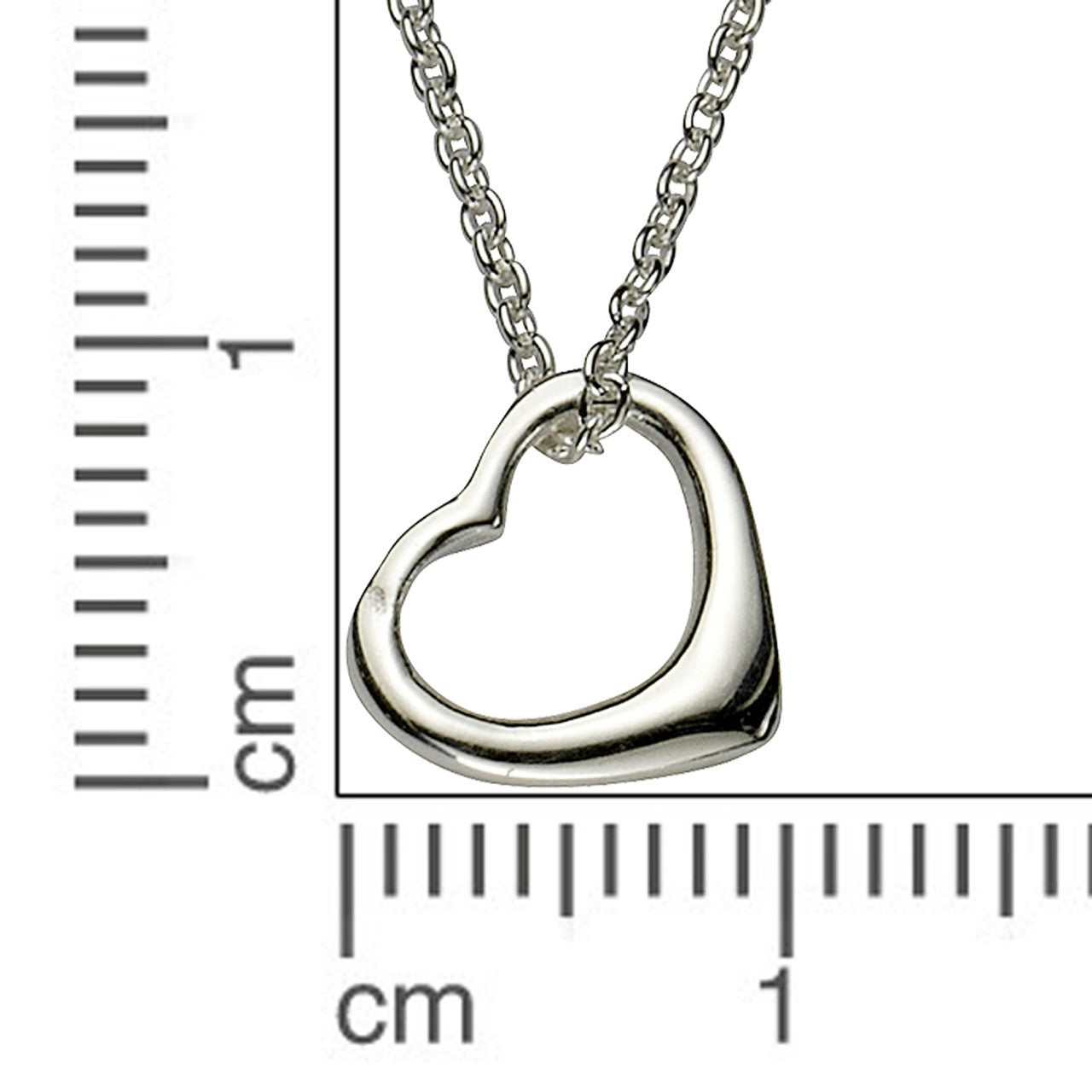 Schmuck Halsketten-Anhänger mit Halskette Kinder 925 Silber Herz rhodiniert 40,5cm günstig kaufen