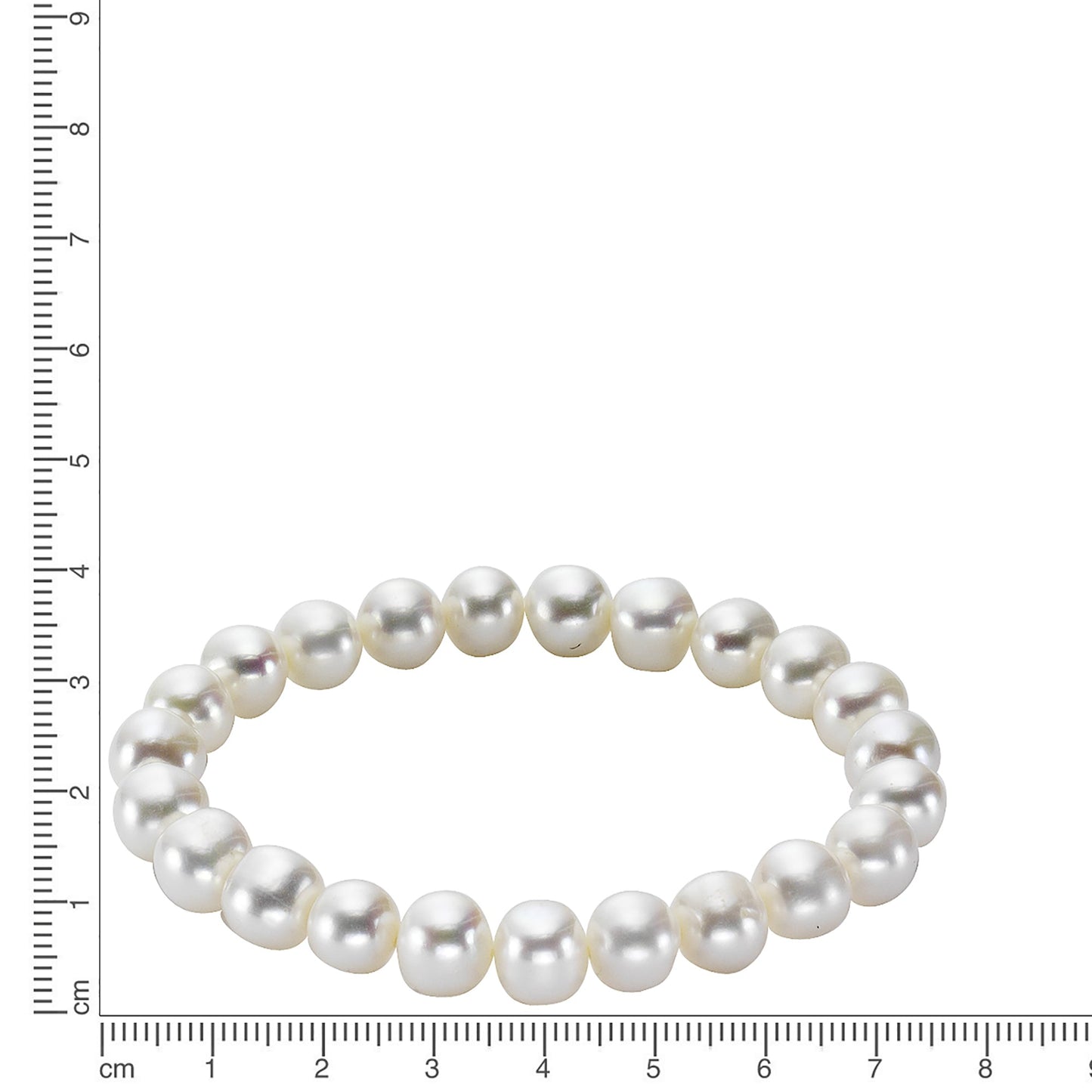Armband Süßwasserzuchtperlen ohne Metall 18cm Süßwasserzuchtperle
