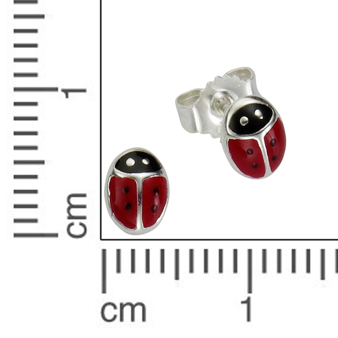 Schmuck Ohrstecker Kinder 925er Sterling Silber Marienkäfer 0,6mm, 1 Paar günstig kaufen