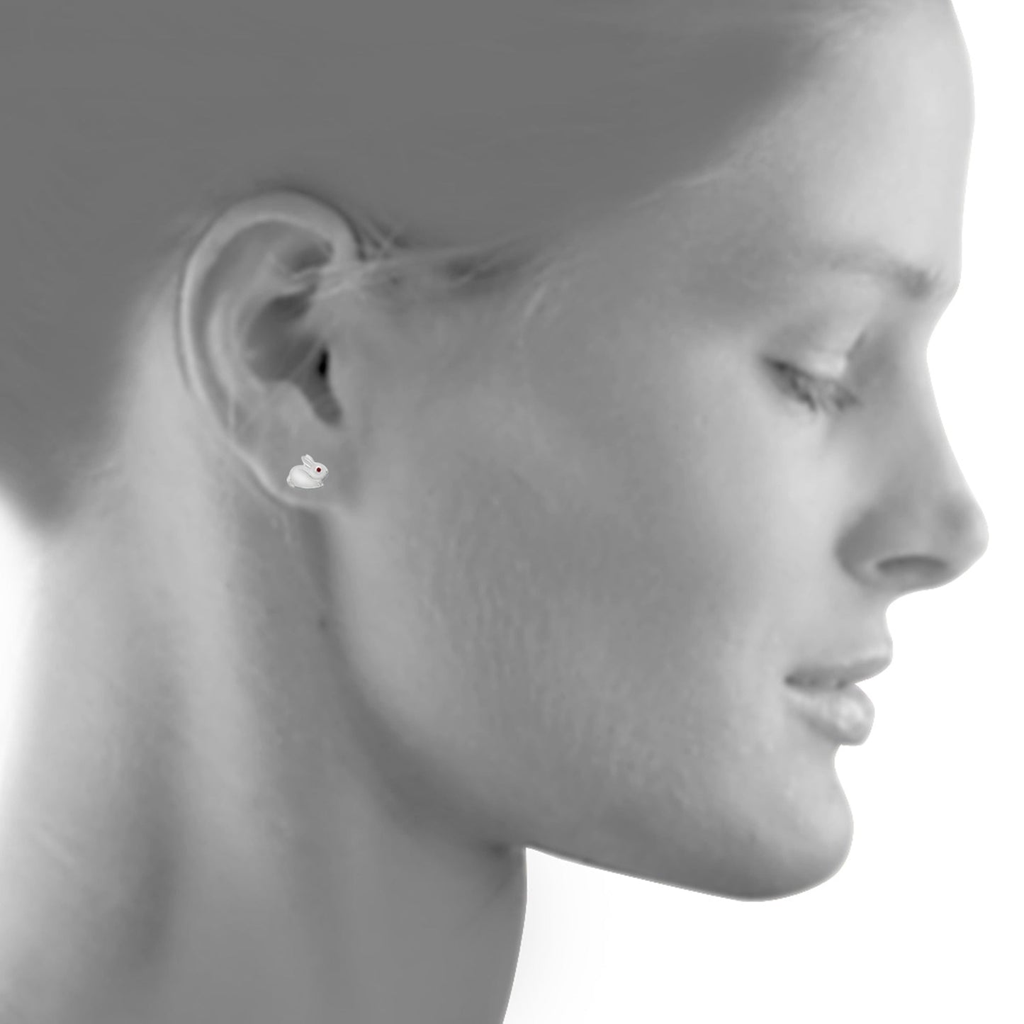 Ohrringe 925/- Sterling Silber rhodiniert 0,6cm