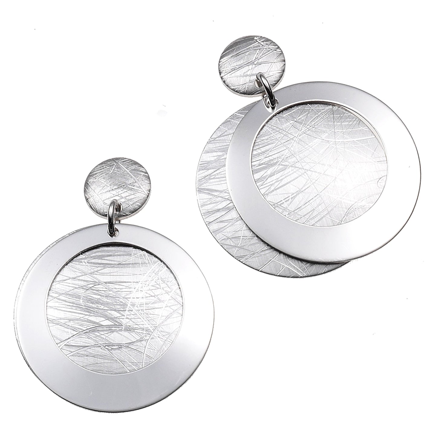 Ohrhänger 925/- Sterling Silber rhodiniert 3,3cm ohne