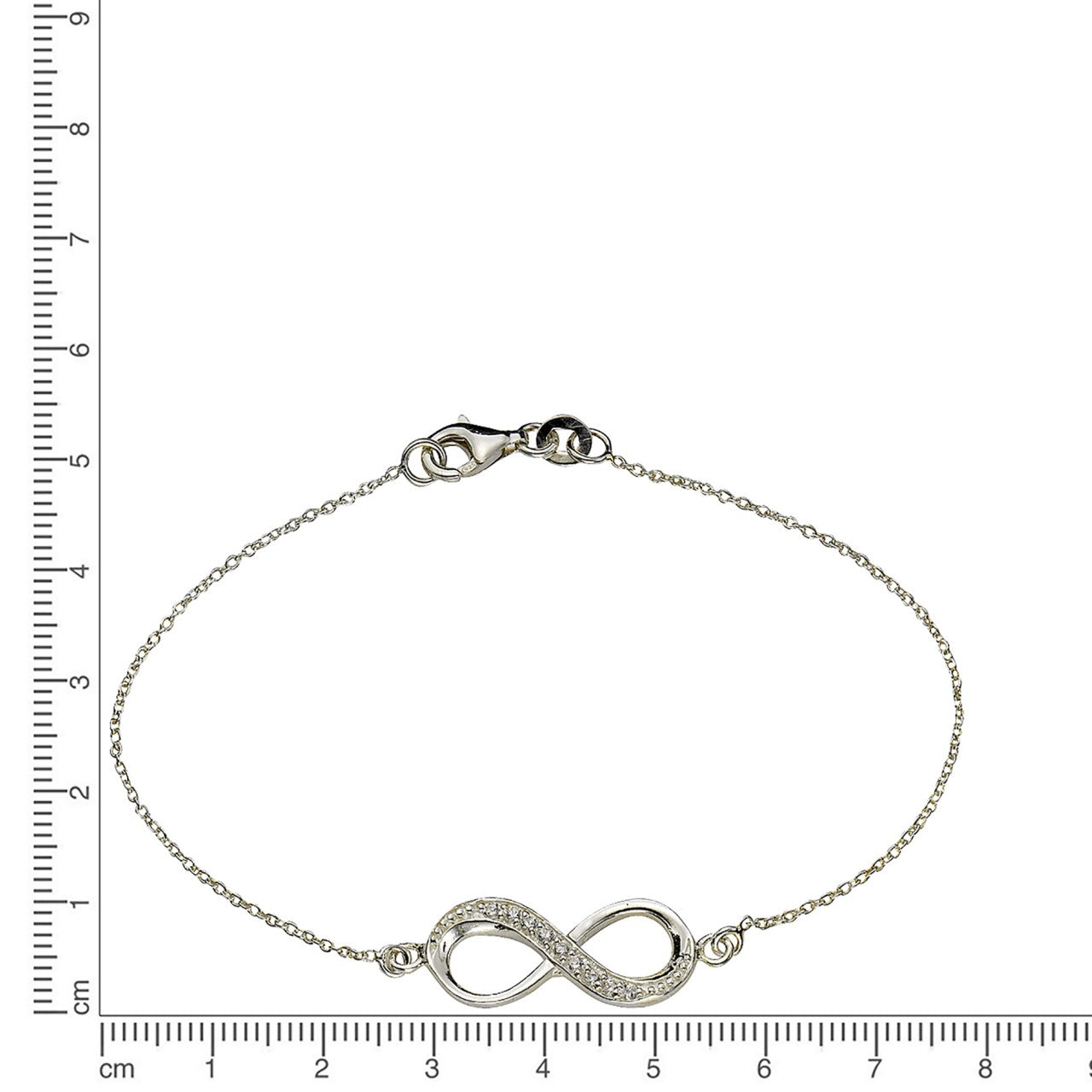 Schmuck Armband Damen 925 Silber Infinity Zeichen 19cm günstig kaufen