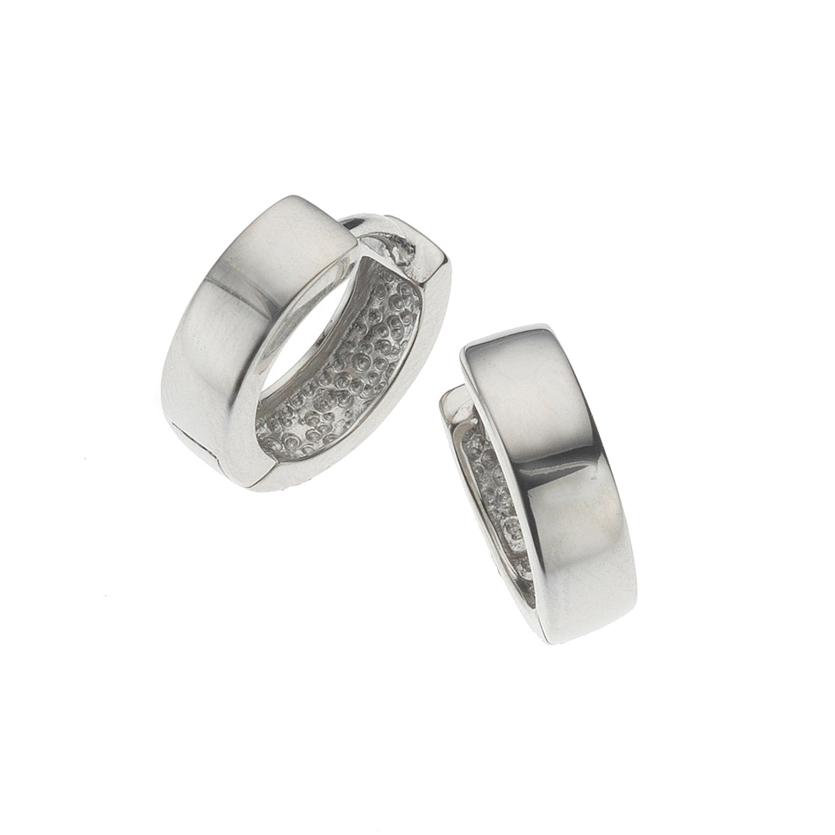 Creolen 925/- Sterling Silber rhodiniert 1,3cm