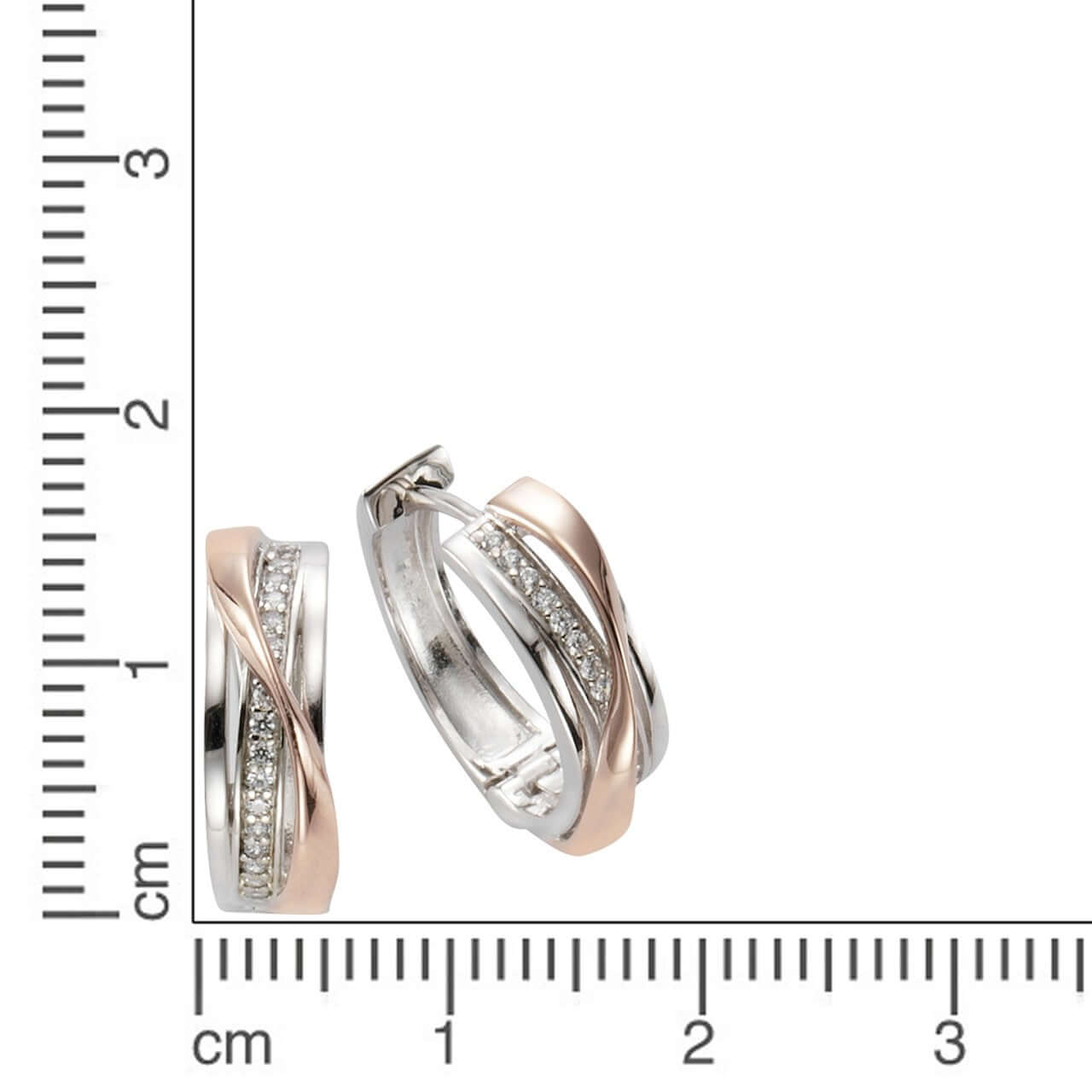 Schmuck Creolen Ohrringe Damen 925 Silber bicolor 1,6cm, 1 Paar günstig kaufen