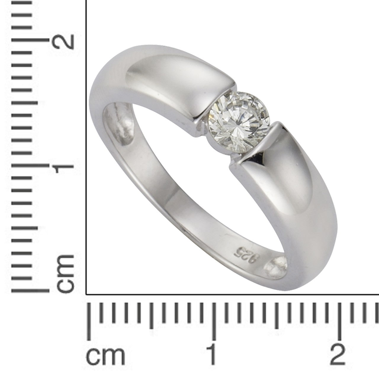 Schmuck Ring Damen 925 Sterling Silber Zirkonia weiß günstig kaufen