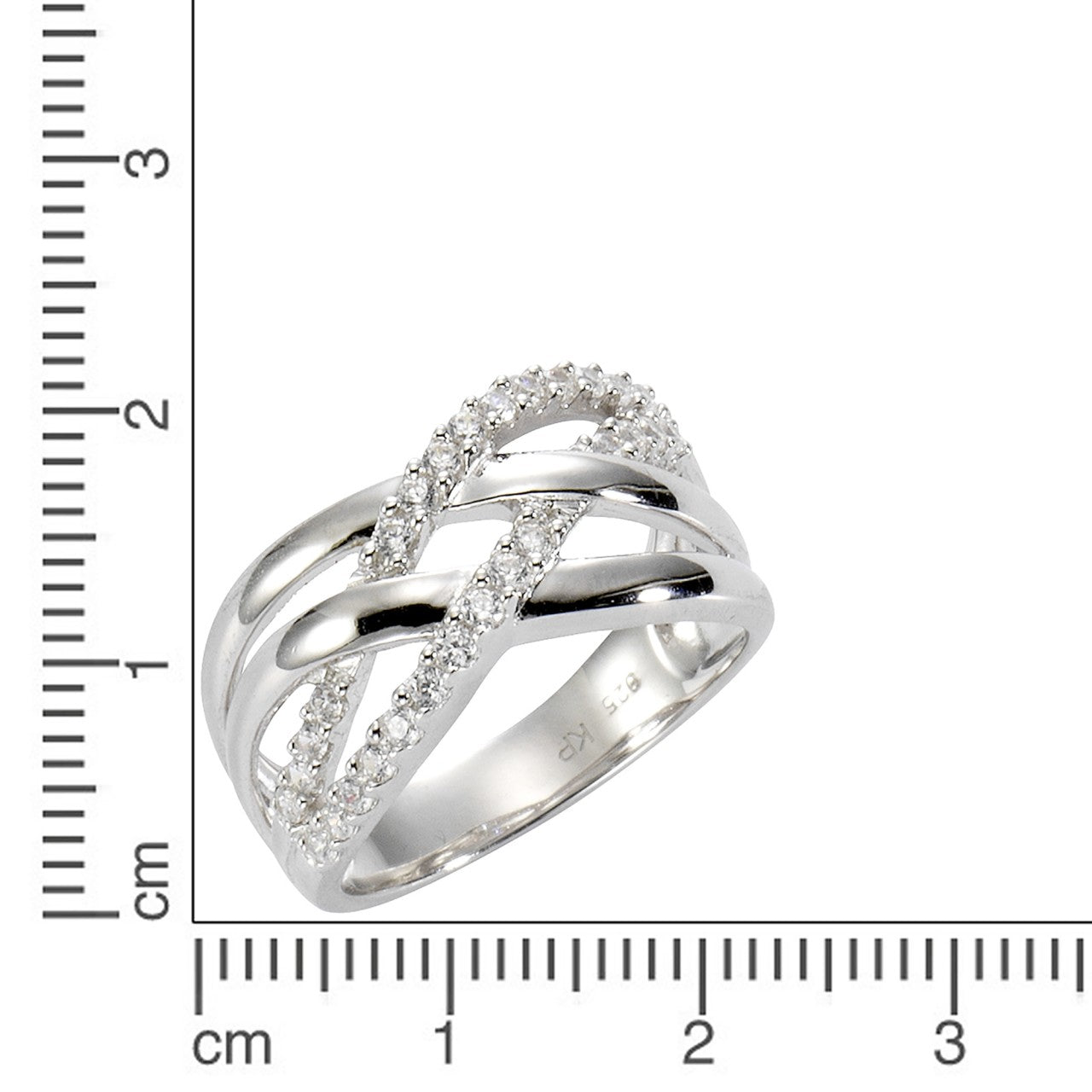 Schmuck Ring Damen 925 Silber rhodiniert Zirkonia weiß günstig kaufen
