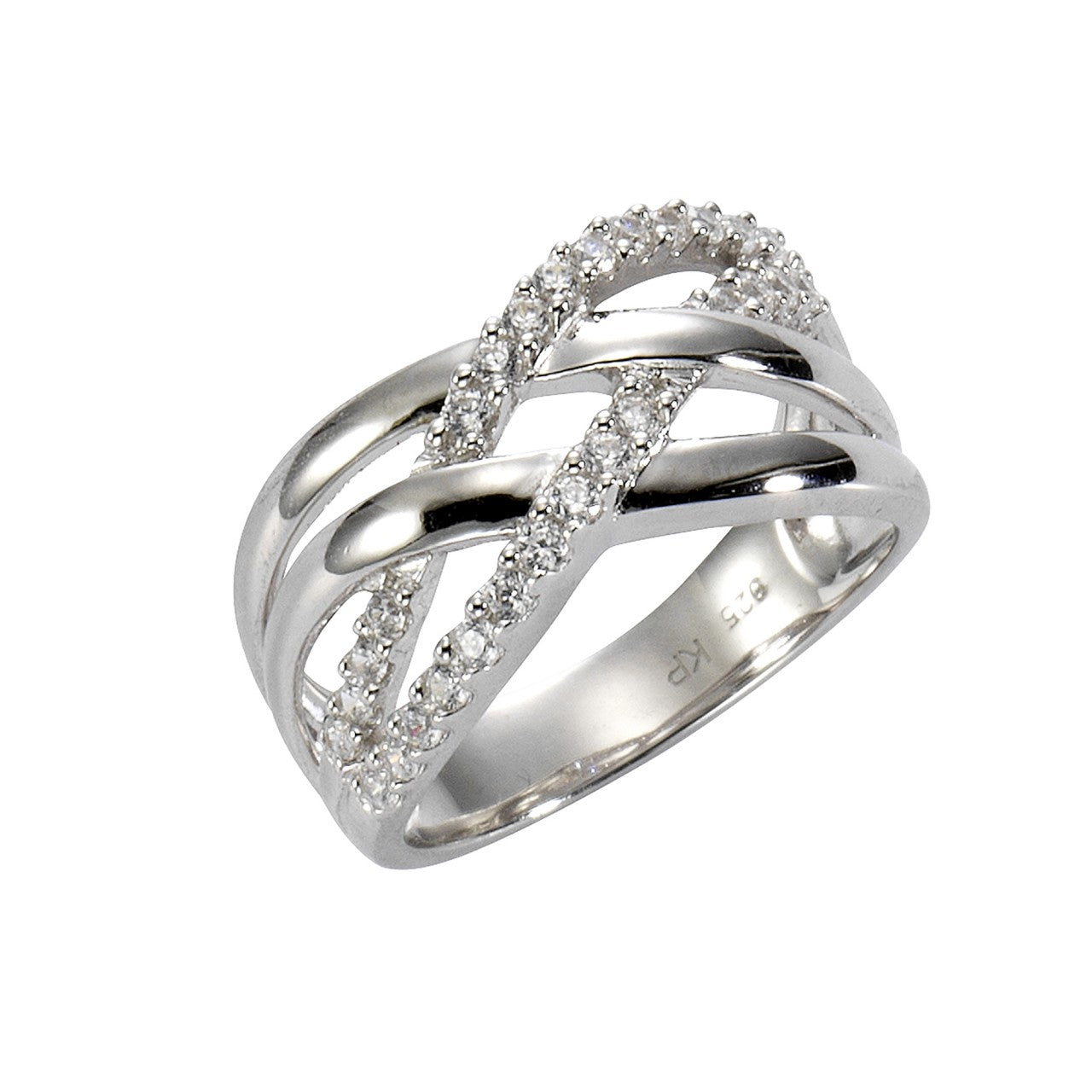 Schmuck Ring Damen 925 Silber rhodiniert Zirkonia weiß günstig kaufen