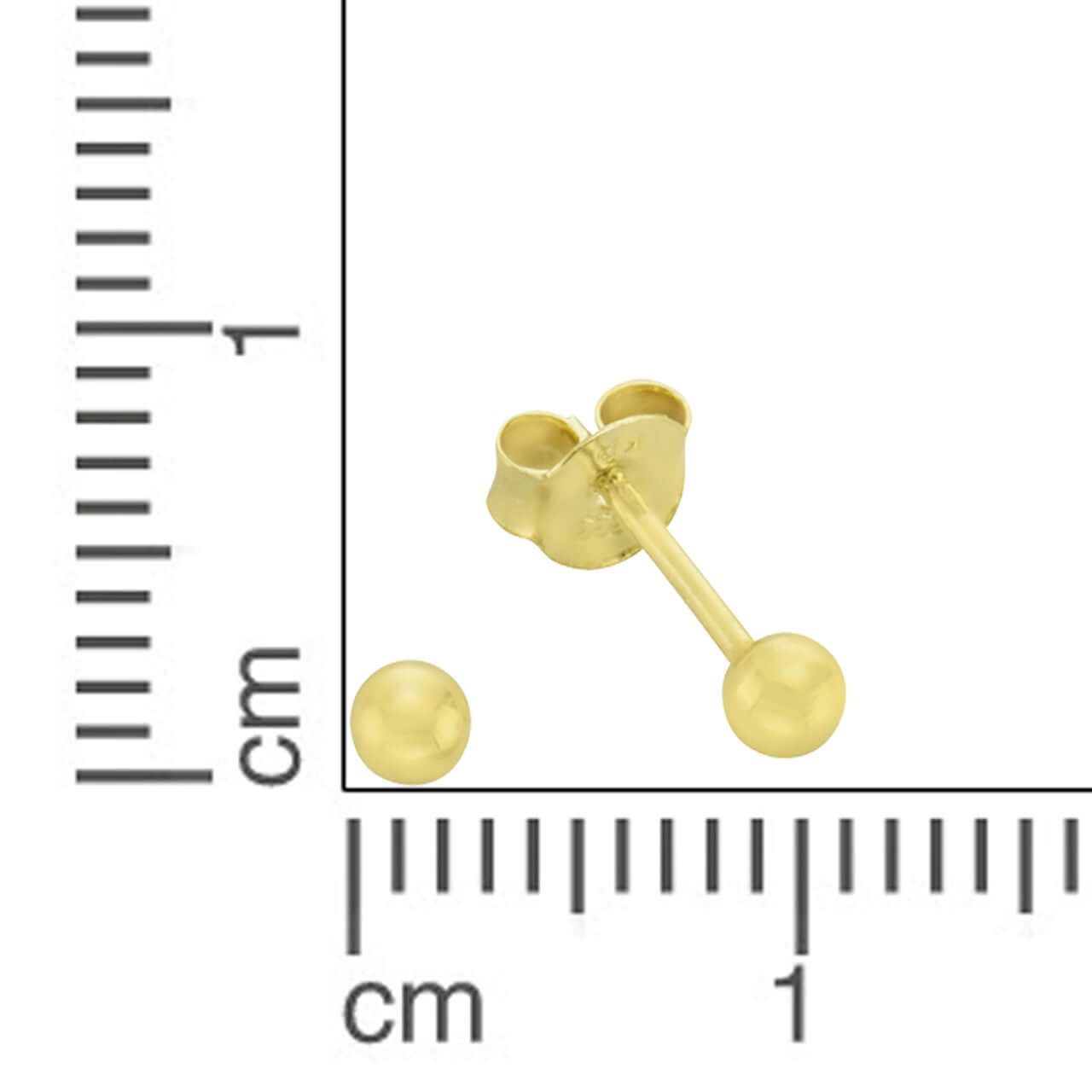 Schmuck Ohrstecker Unisex 333 Gold rund 3mm 1,3cm, 1 Paar günstig kaufen
