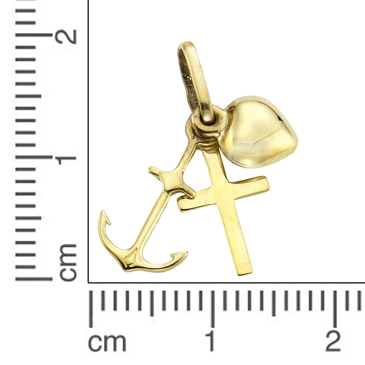 Schmuck Halsketten-Anhänger Kinder 333 Gold Glaube Liebe Hoffnung 2,0cm günstig kaufen
