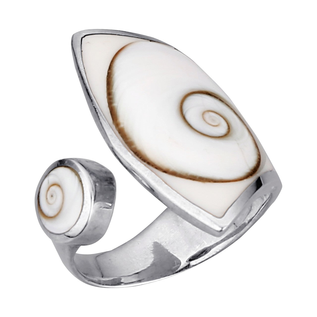 Schmuck Ring Damen 925 Silber mit Muschel weiß günstig kaufen