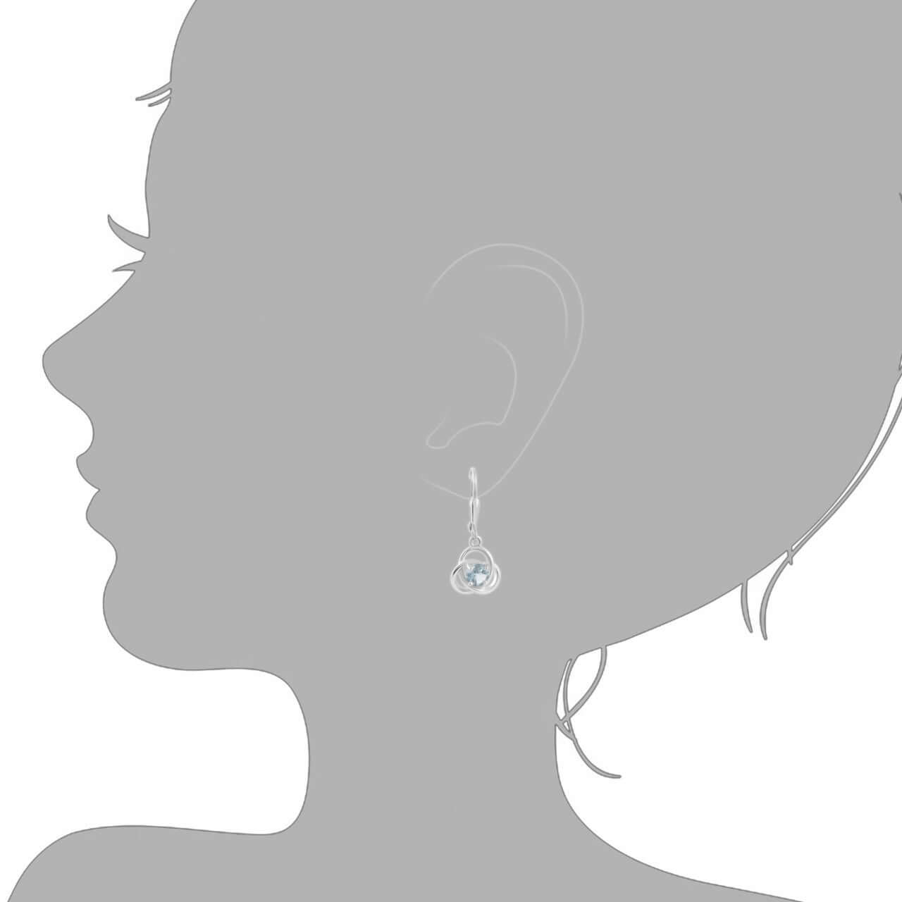 Schmuck Ohrhänger Ohrringe 925er Sterling Silber rhodiniert Blautopas 2,8cm, 1 Paar günstig kaufen