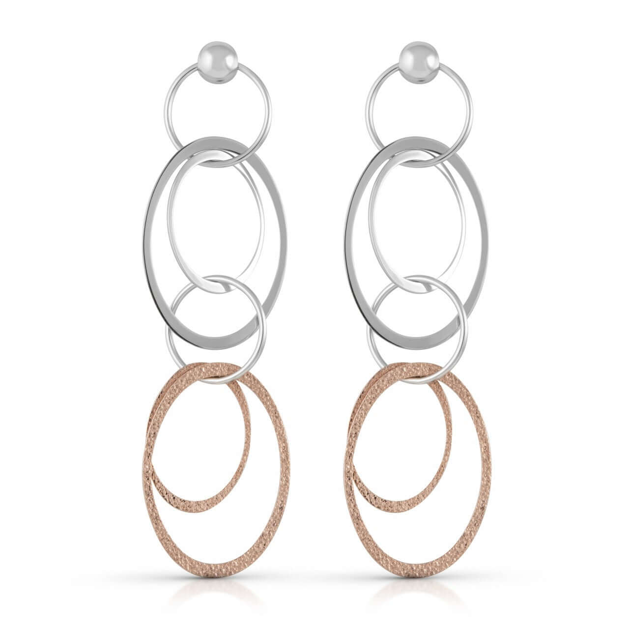 Schmuck Ohrhänger Ohrringe 925er Sterling Silber zweifarbig 6,0cm, 1 Paar günstig kaufen