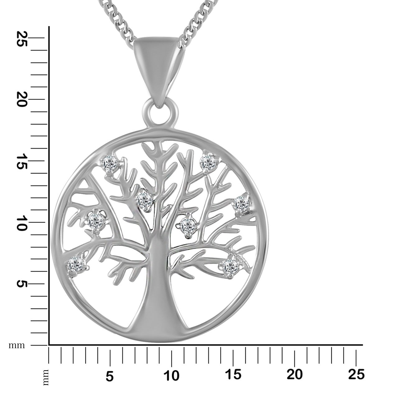 Schmuck Halsketten-Anhänger mit Halskette Damen 925 Sterling Silber Lebensbaum 40+5cm günstig kaufen
