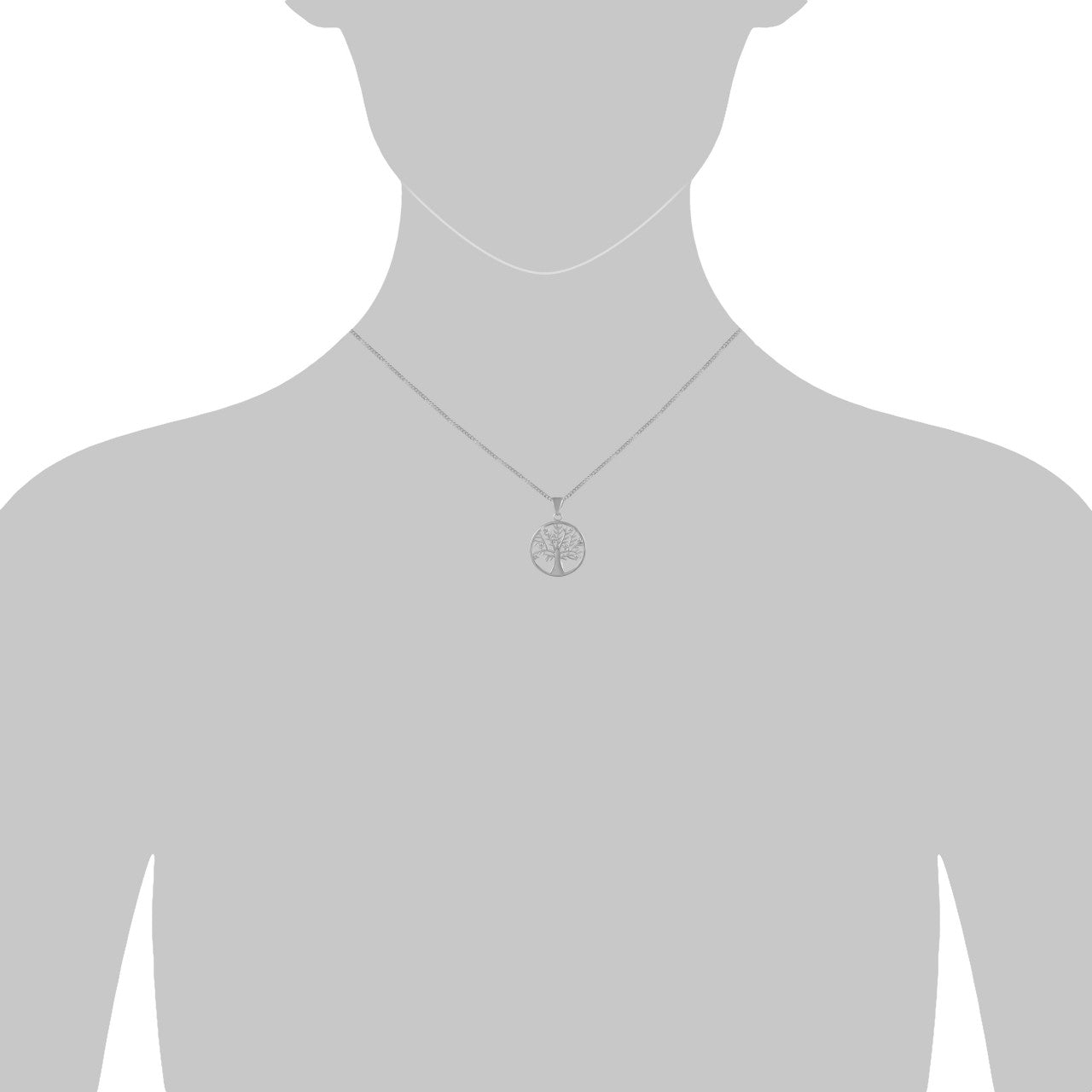 Schmuck Halsketten-Anhänger mit Halskette Damen 925 Sterling Silber Lebensbaum 40+5cm günstig kaufen