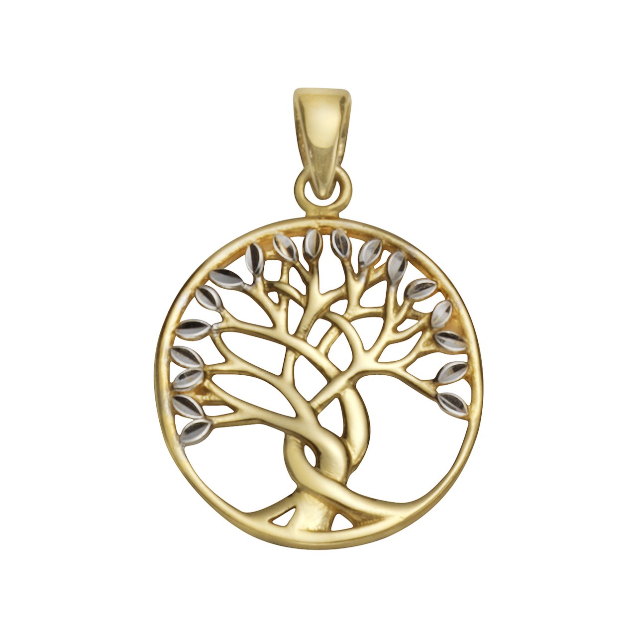 Schmuck Halsketten-Anhänger Damen 375 Gold Motiv Lebensbaum 2,4cm günstig kaufen