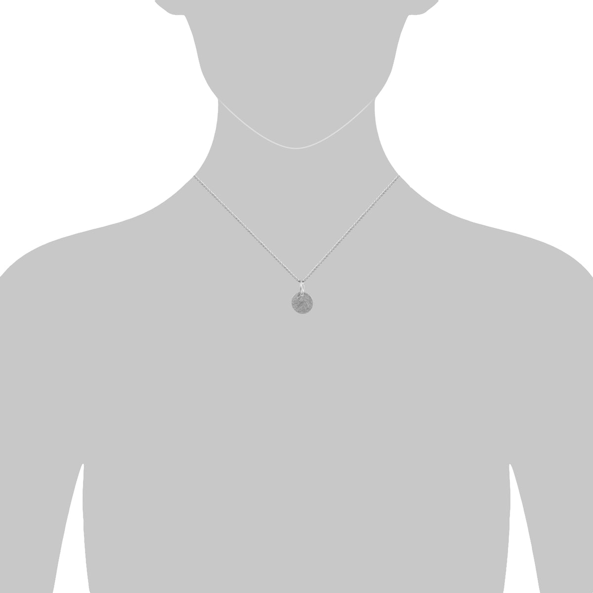 Anhänger mit Kette Ankerkette 925/- Sterling Silber rhodiniert 42cm