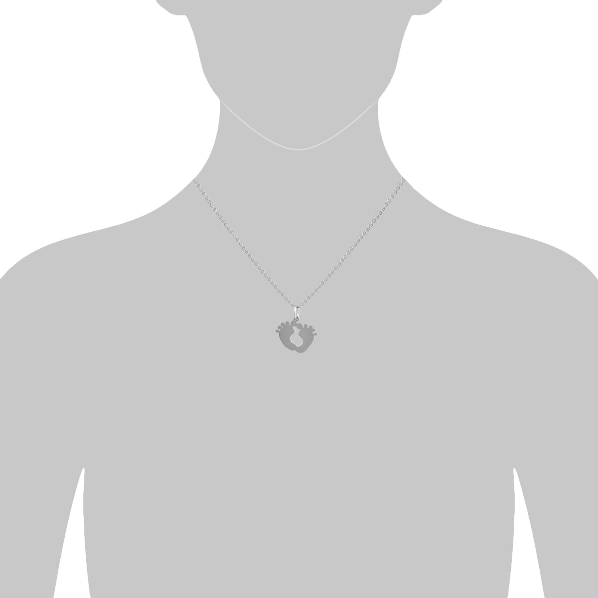 Anhänger mit Kette 925/- Sterling Silber rhodiniert 45,0cm