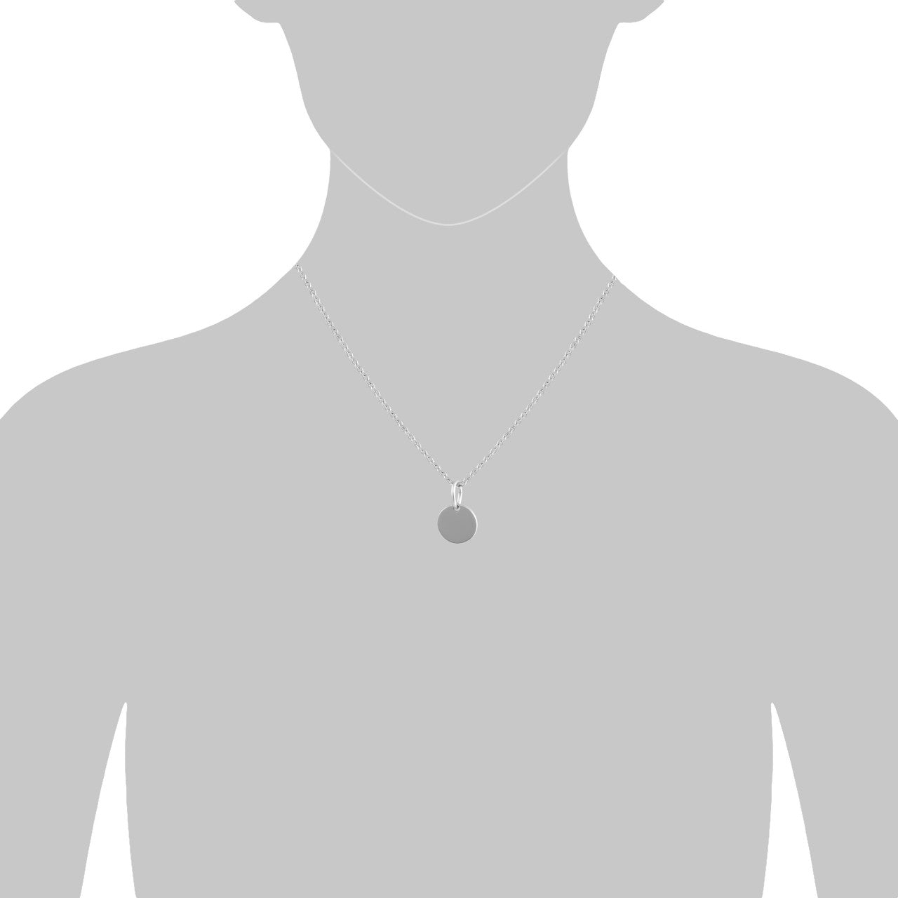 Schmuck Halsketten-Anhänger mit Halskette Damen 925 Silber rhodiniert 10mm 42+3cm günstig kaufen