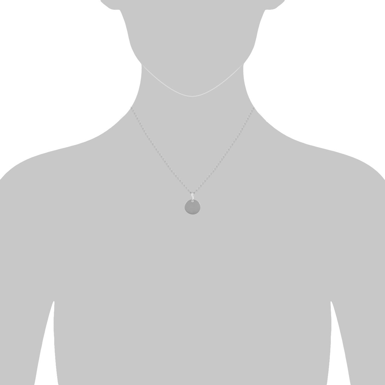 Schmuck Halsketten-Anhänger mit Halskette Damen 925 Silber rhodiniert 12mm 42+3cm günstig kaufen