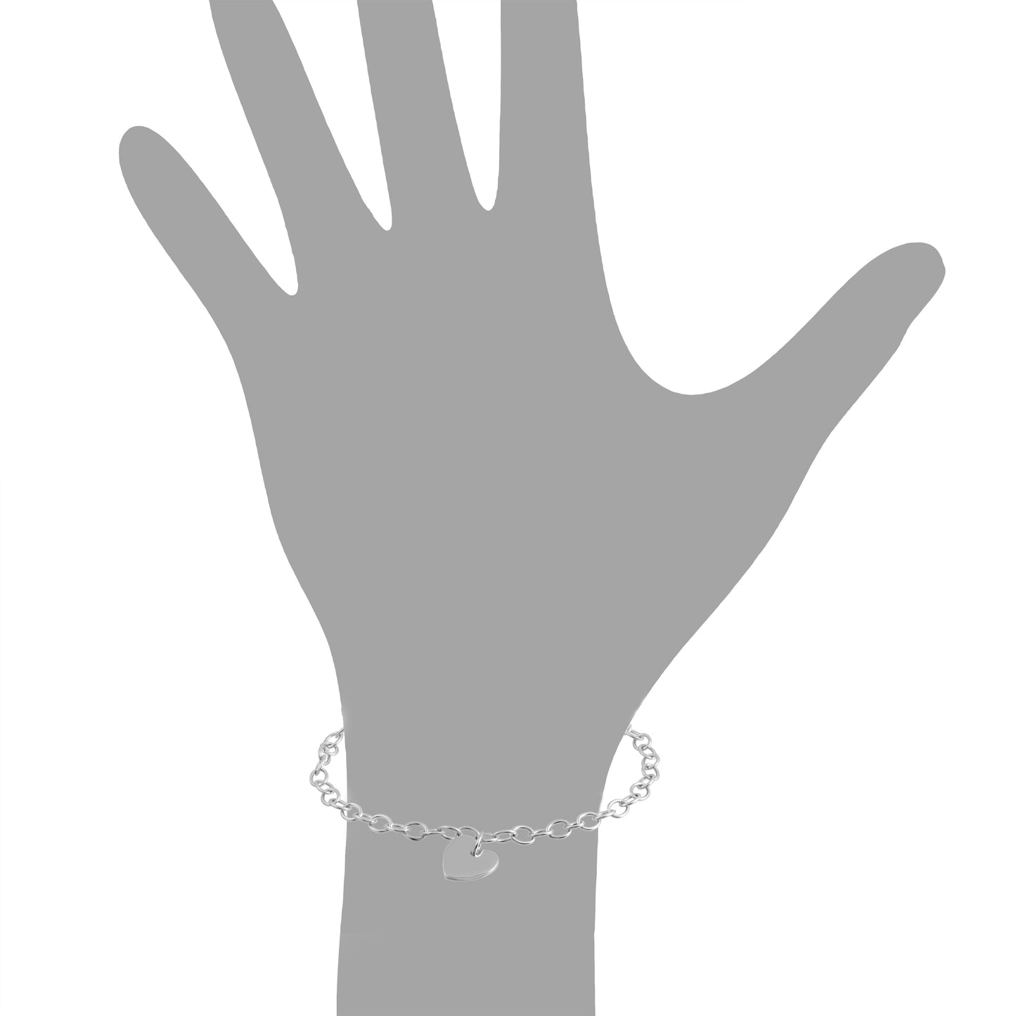 Armband 925/- Sterling Silber rhodiniert 19cm