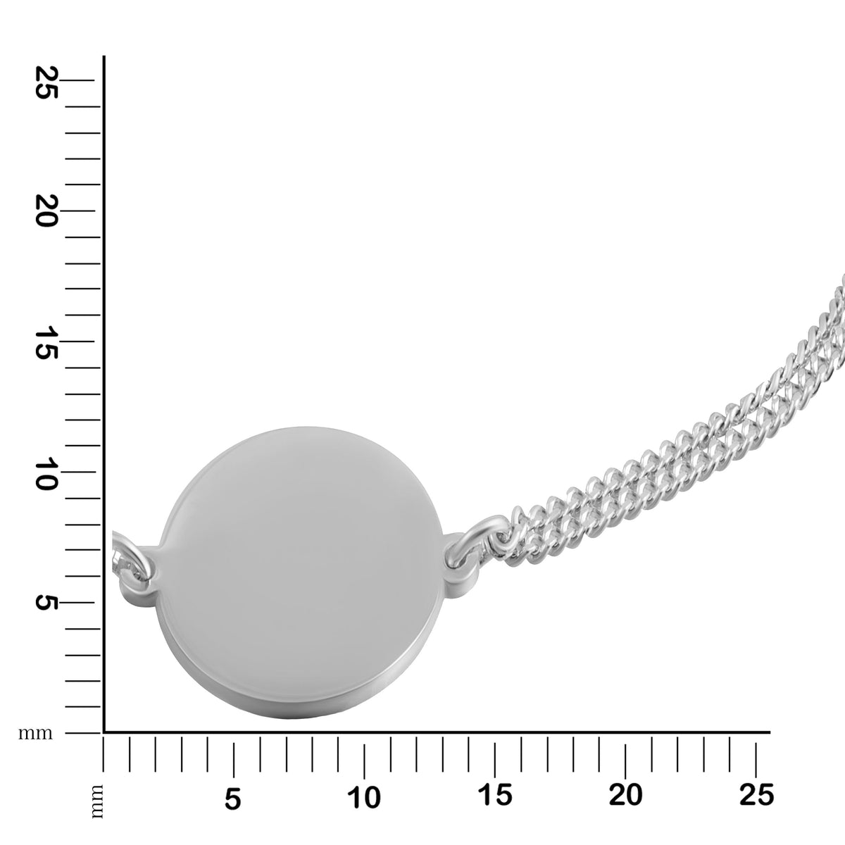 Armband 925 Sterling Silber 16+3cm Gravur MIttelteil Namen 8 Buchstaben
