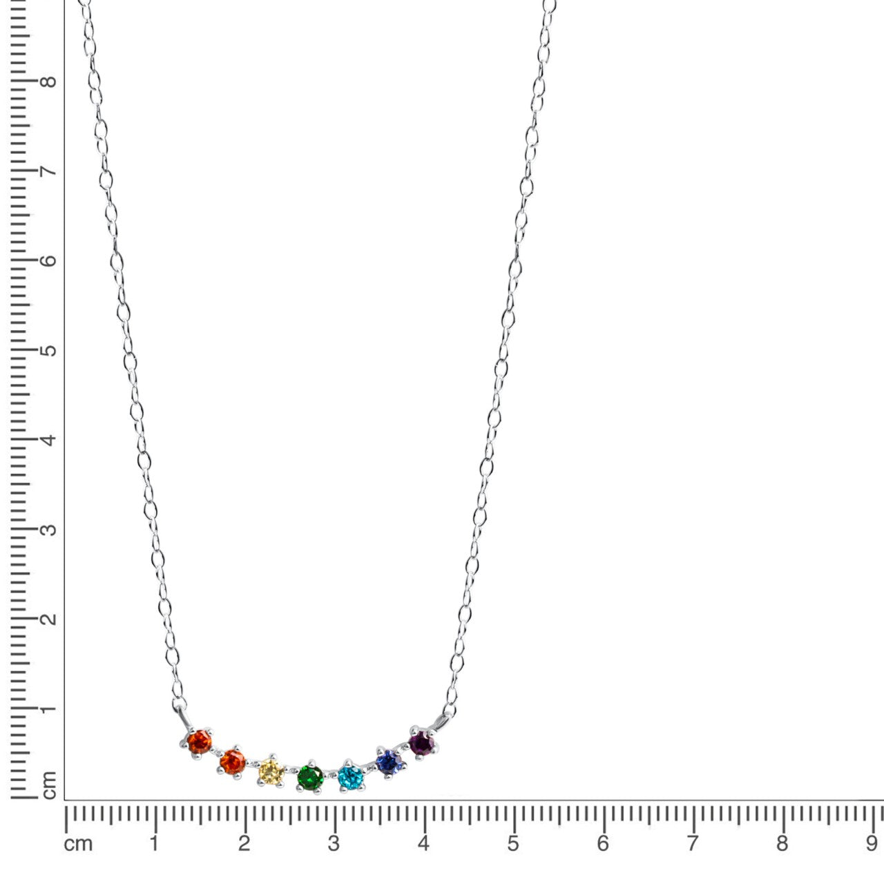 Schmuck Collier Damen 925er Sterling Silber rhodiniert Zirkonia multi 42+3cm günstig kaufen