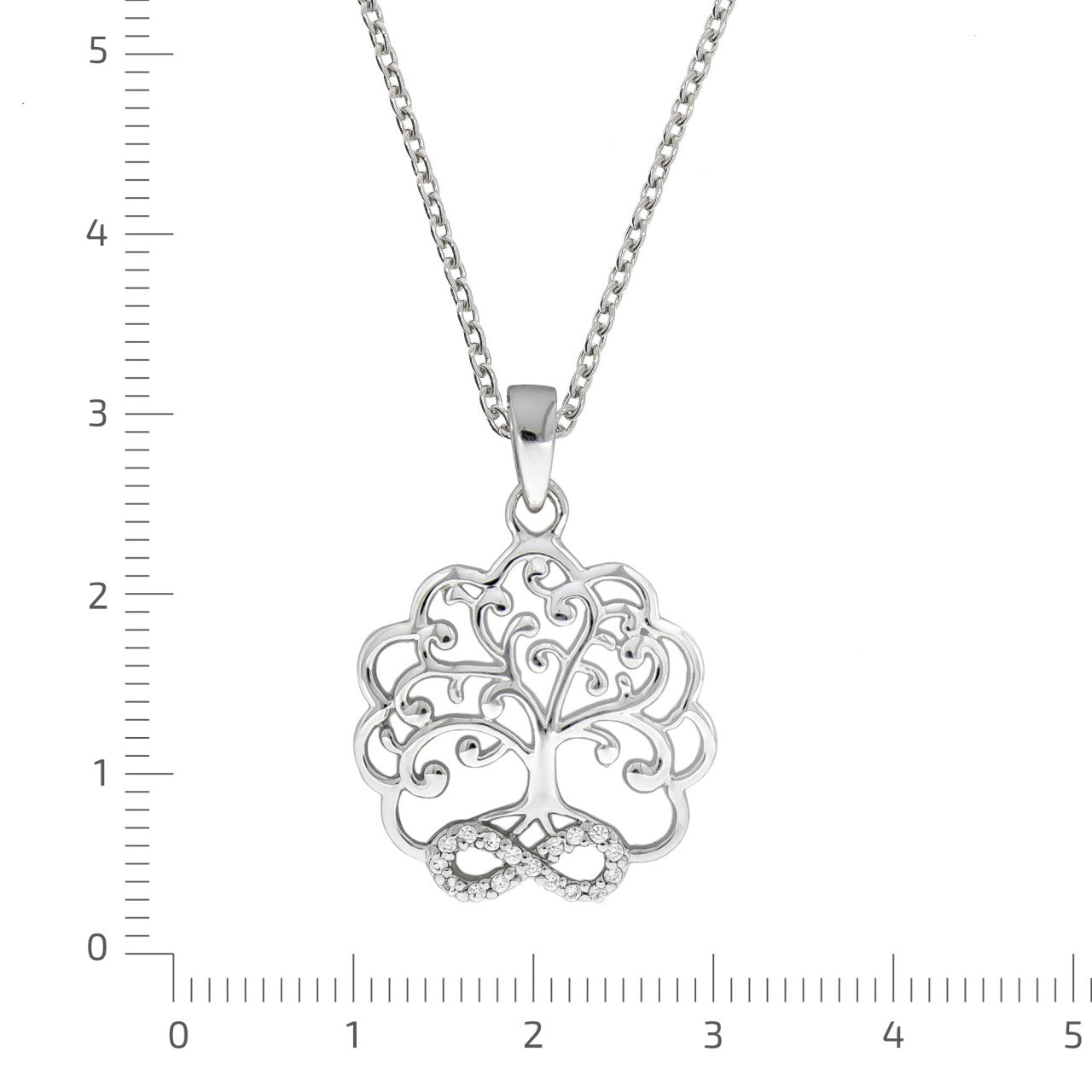 Schmuck Halsketten-Anhänger mit Halskette Damen 925 Sterling Silber rhodiniert Lebensbaum 45cm günstig kaufen