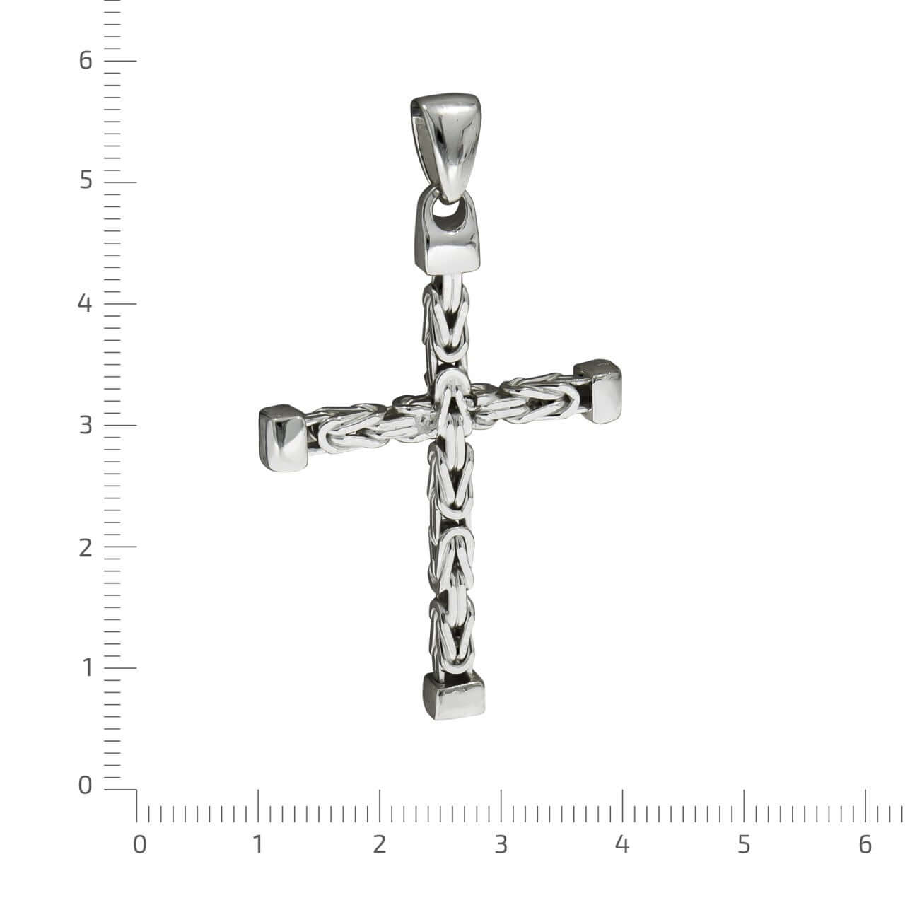 Schmuck Halsketten-Anhänger Unisex 925 Silber Kreuz Königskette poliert 5,2cm günstig kaufen